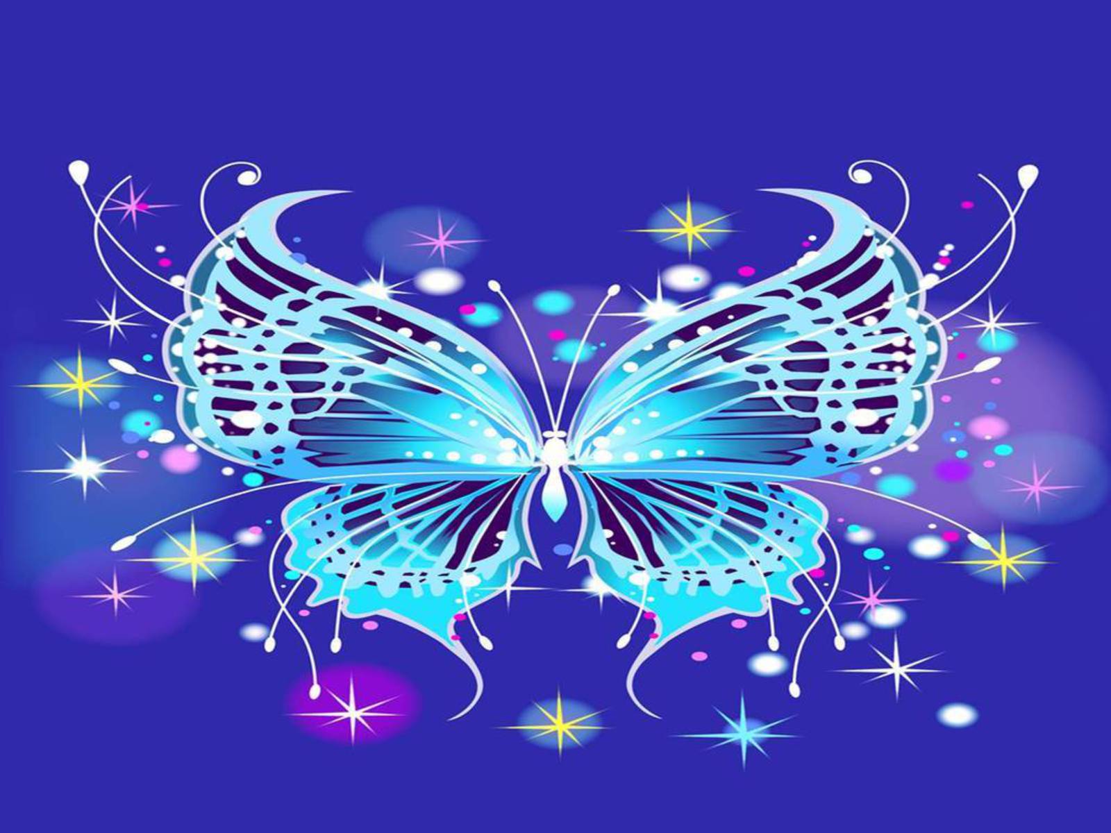 Blue Neon Butterfly Wallpapers