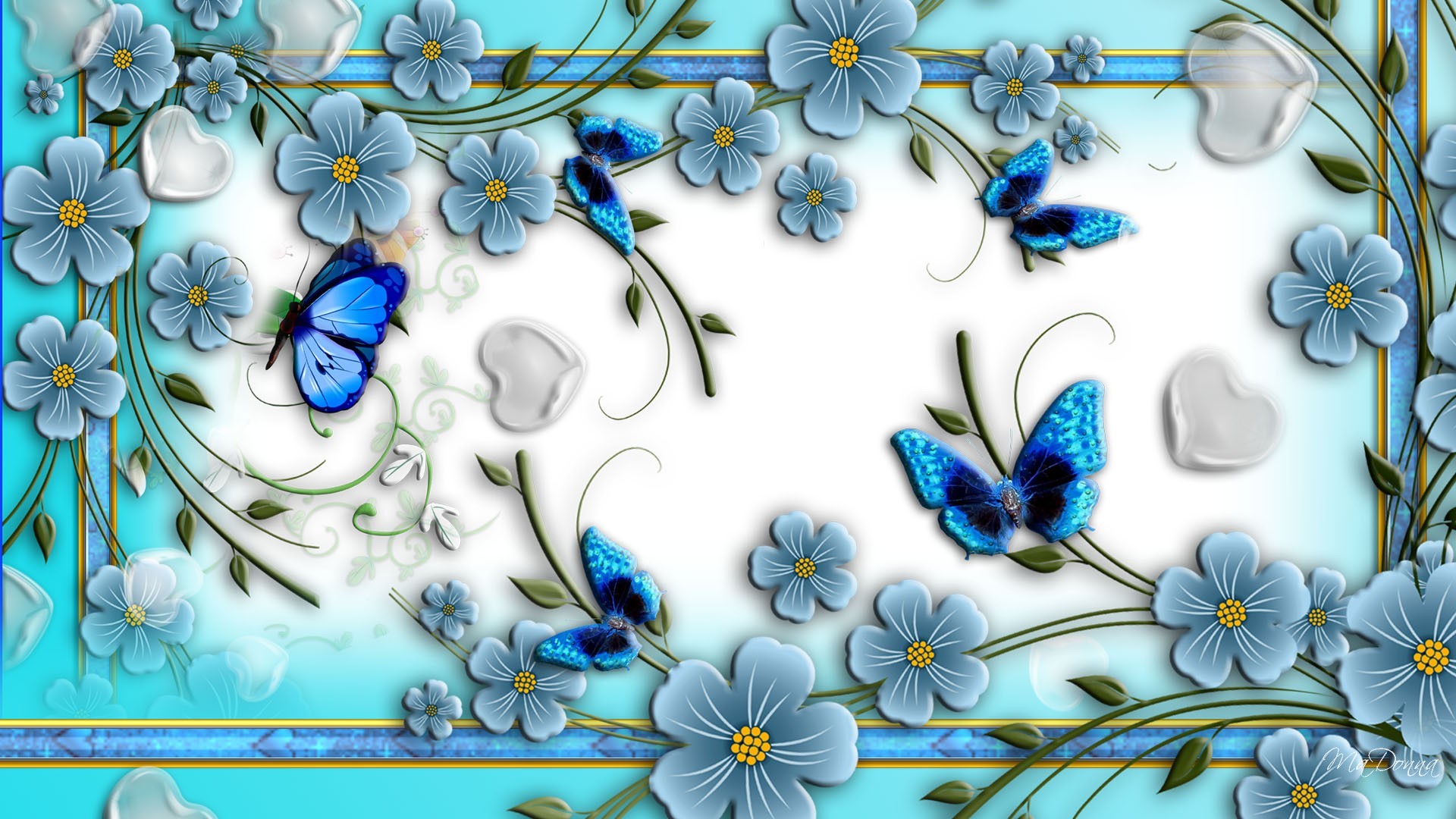 Blue Neon Butterfly Wallpapers