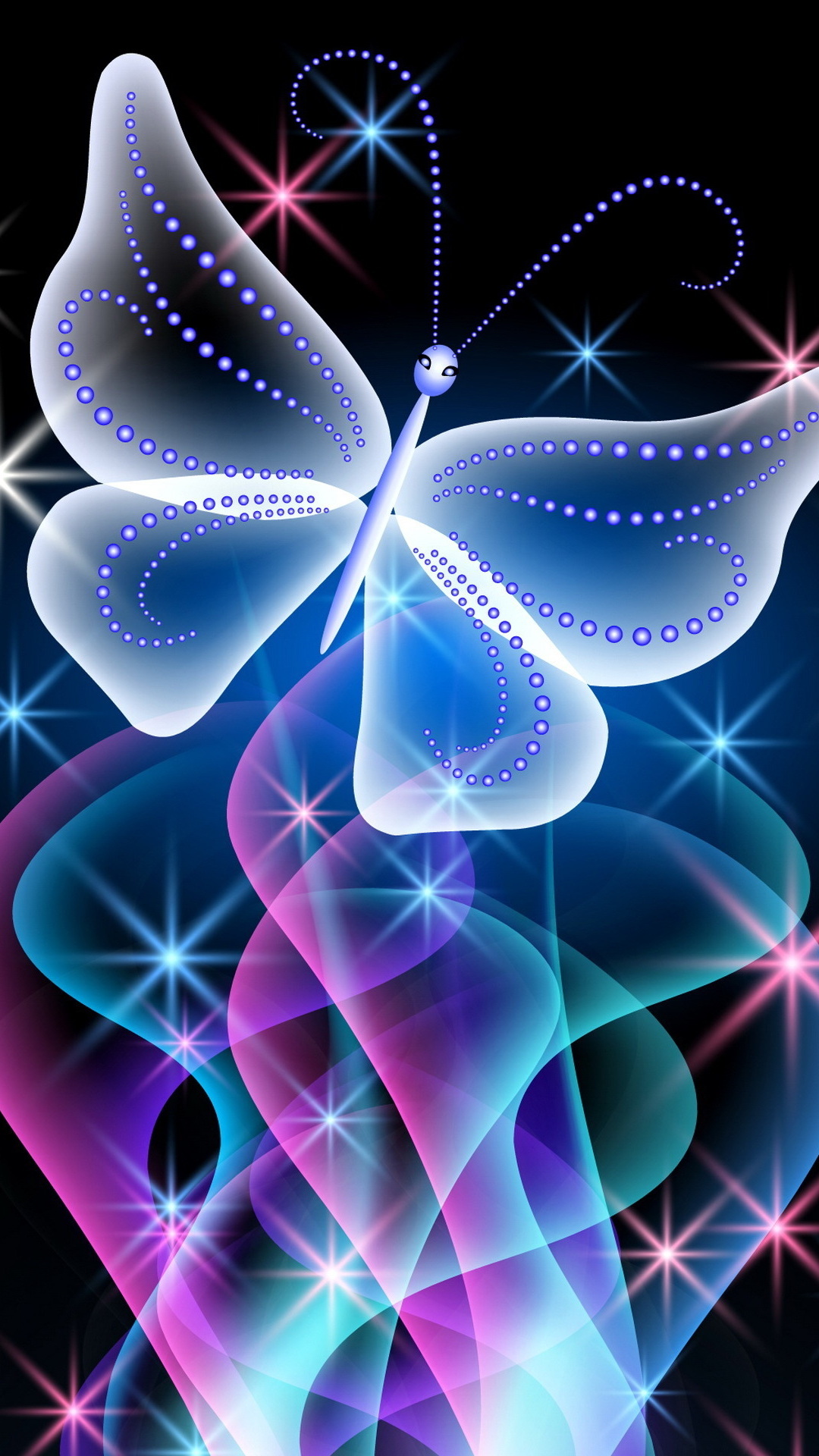 Blue Neon Butterfly Wallpapers