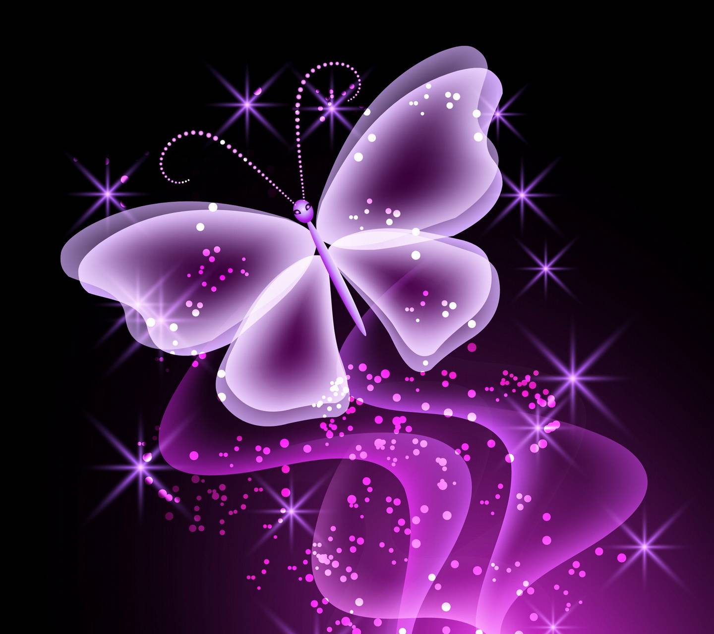 Blue Neon Butterfly Wallpapers