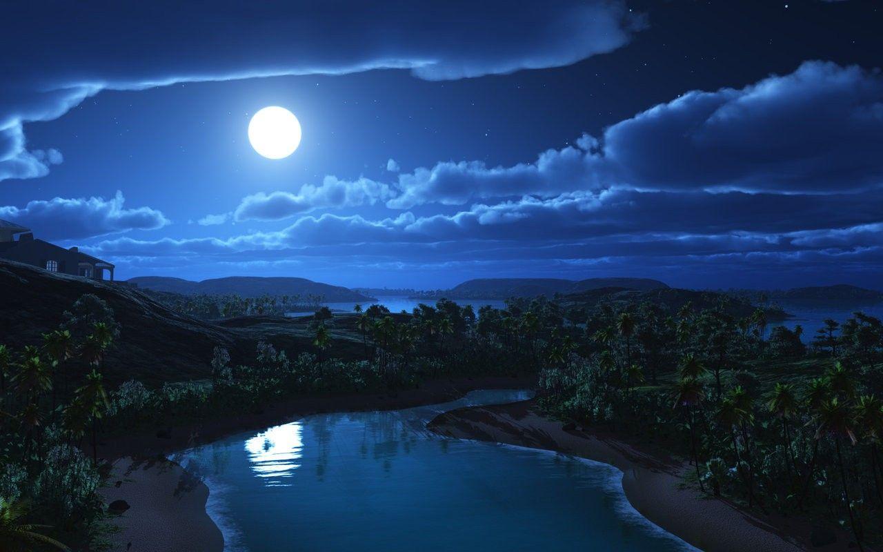 Blue Night Sky Wallpapers