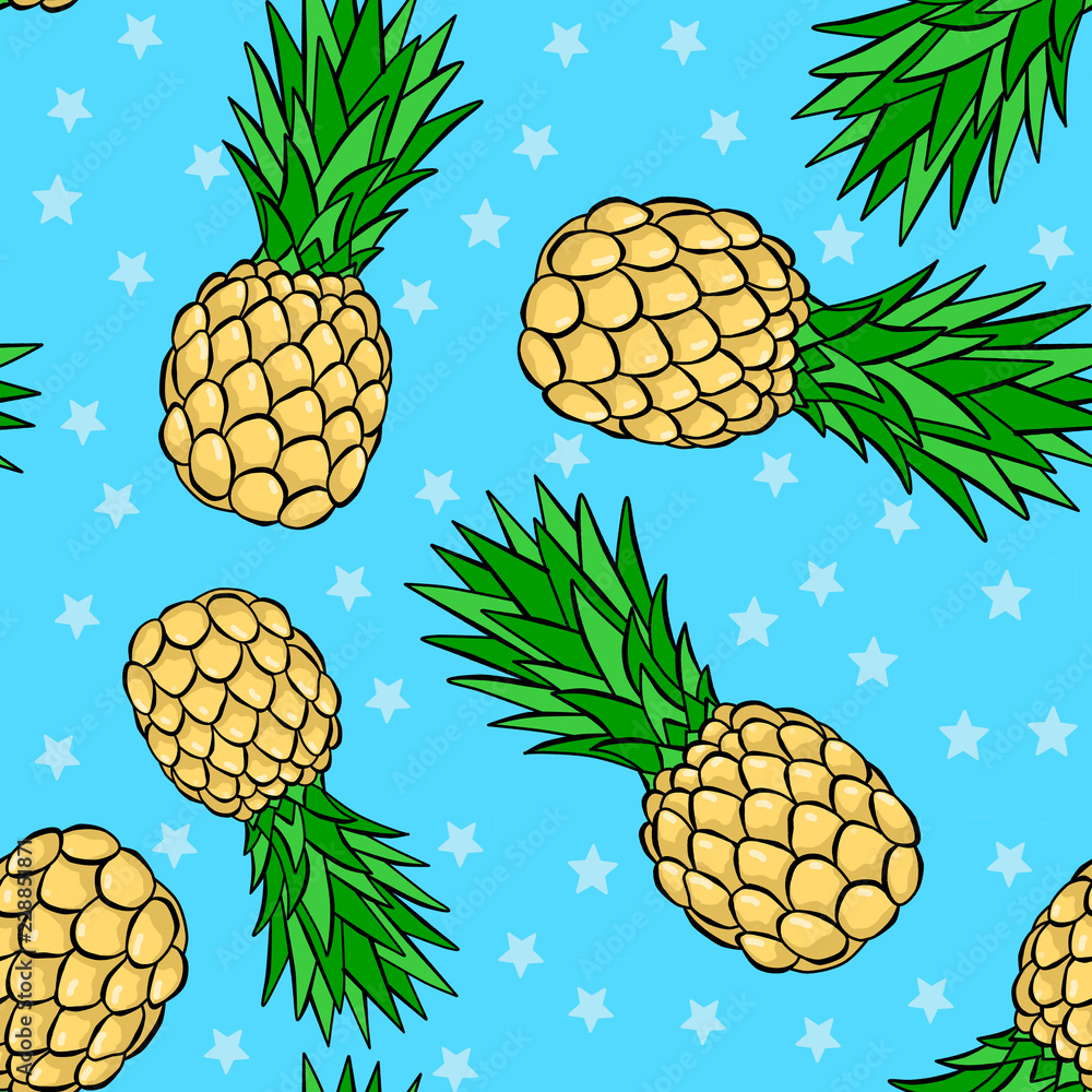 Blue Pineapple Wallpapers