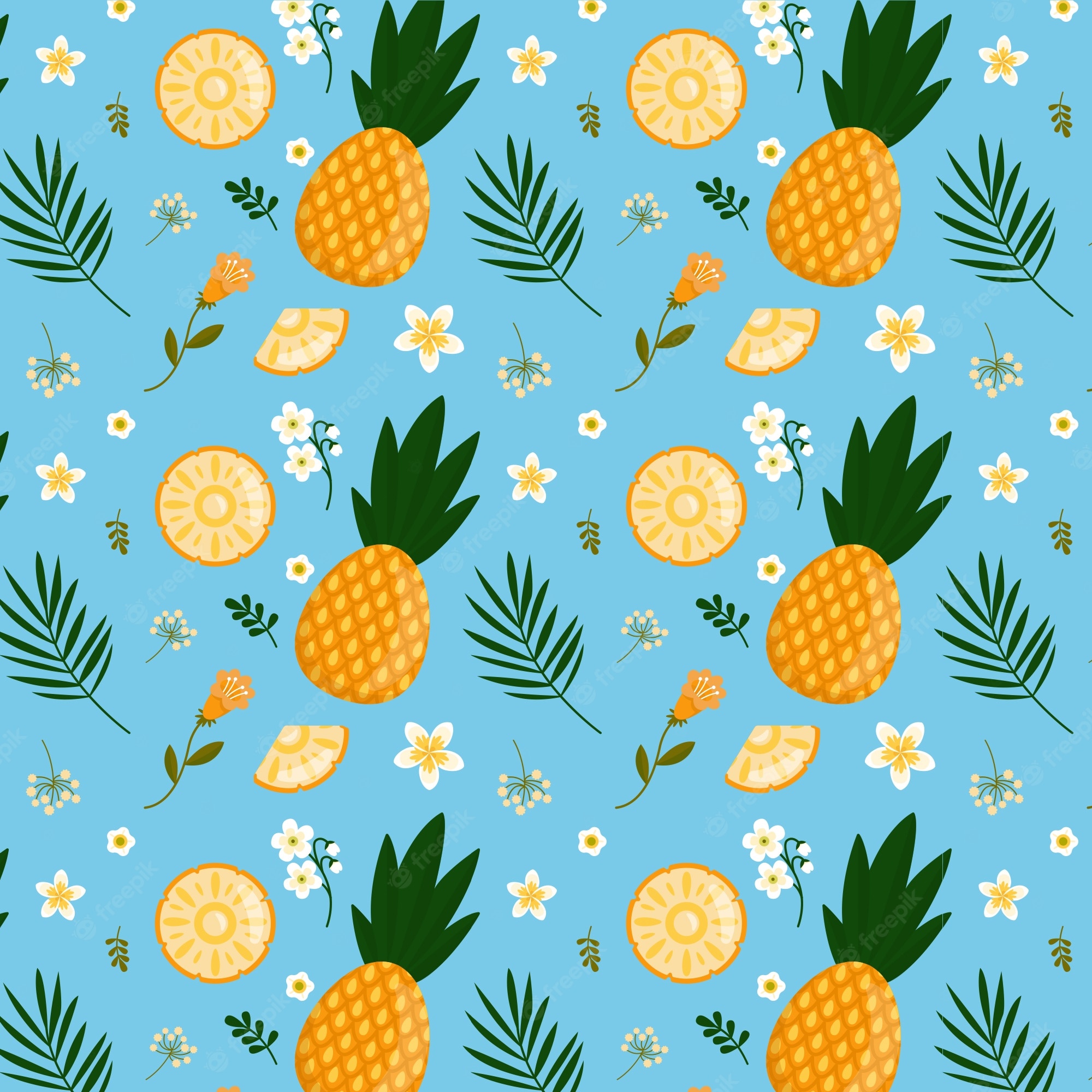 Blue Pineapple Wallpapers