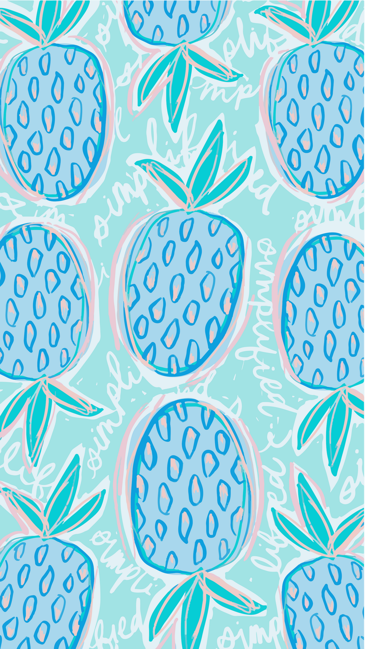 Blue Pineapple Wallpapers