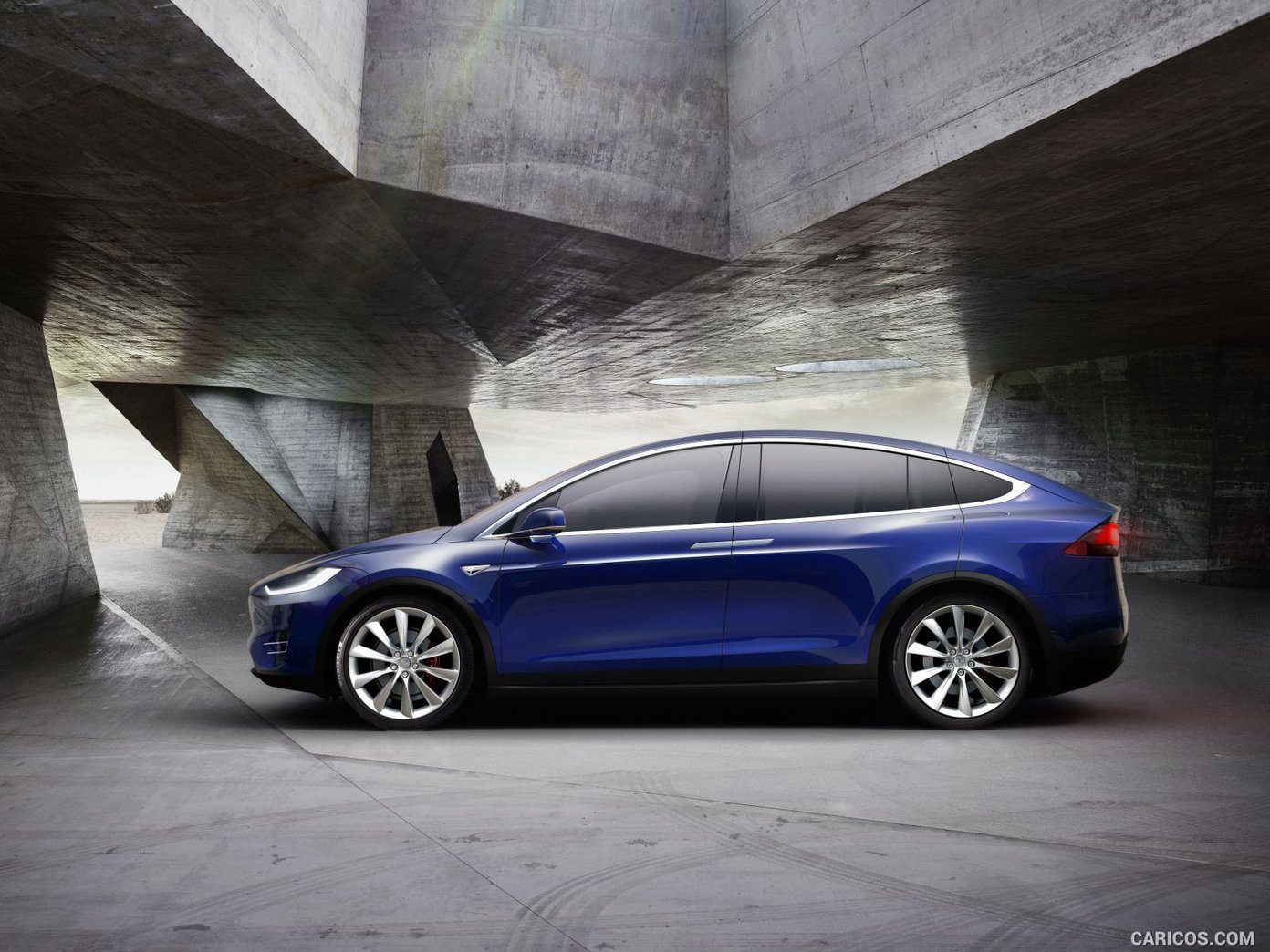 Blue Tesla Model X Wallpapers