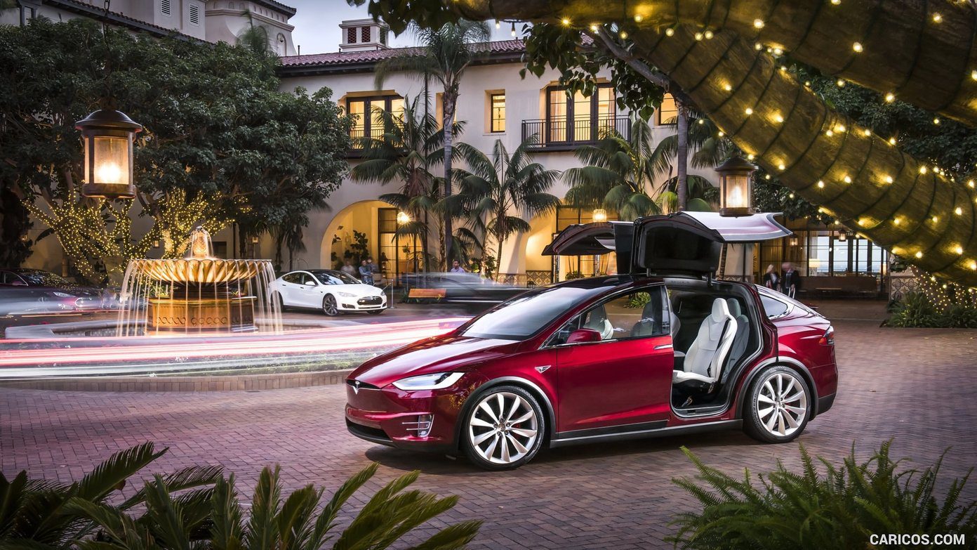 Blue Tesla Model X Wallpapers