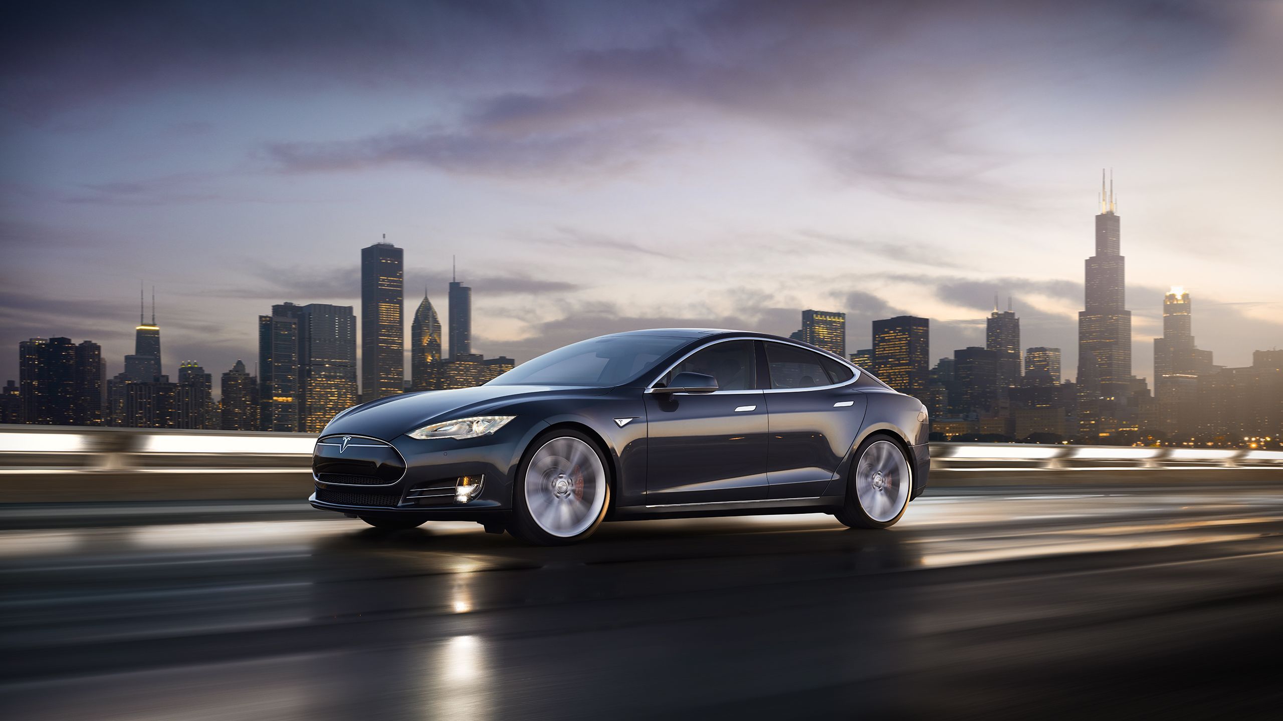 Blue Tesla Model X Wallpapers