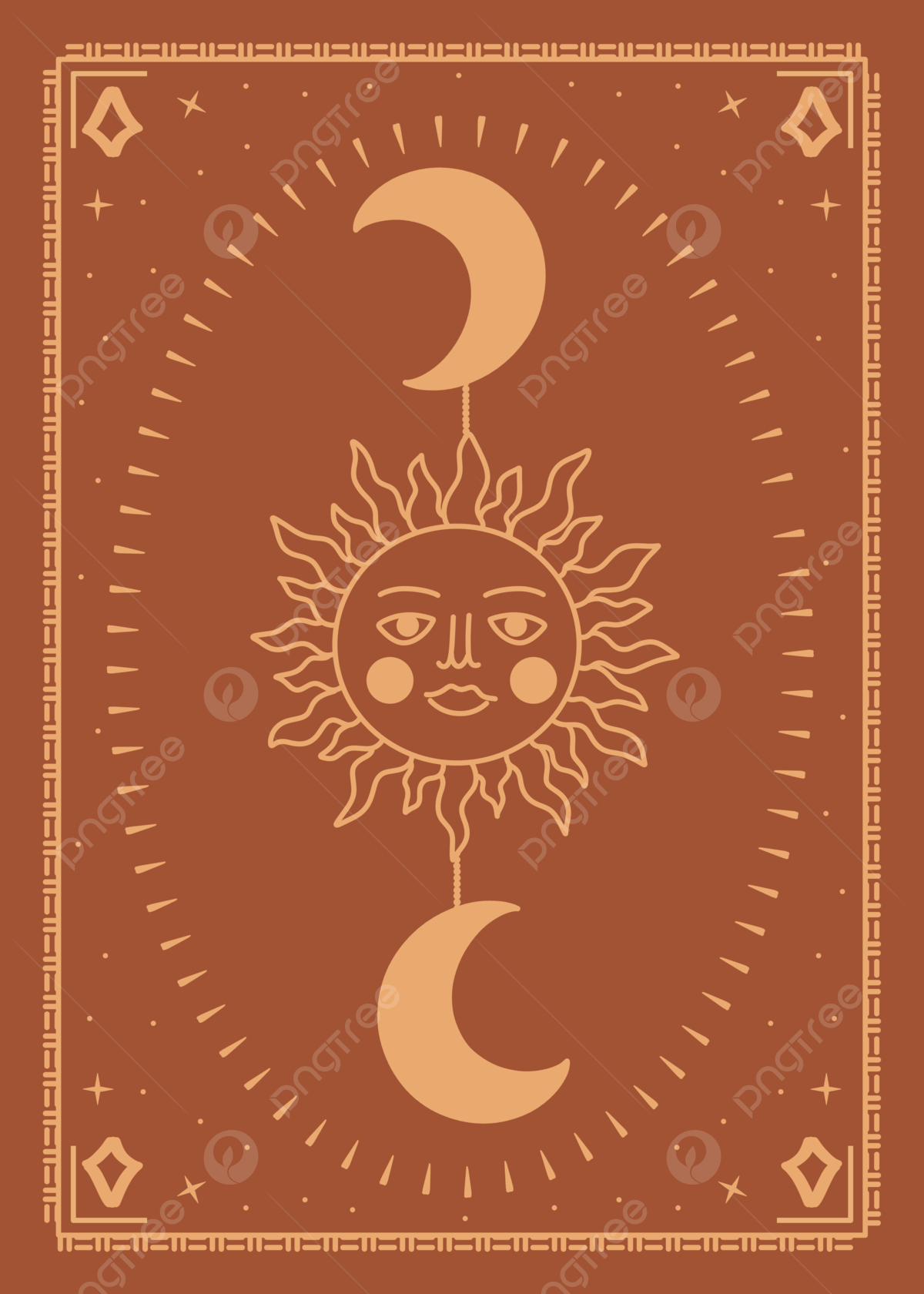 Boho Sun And Moon Wallpapers