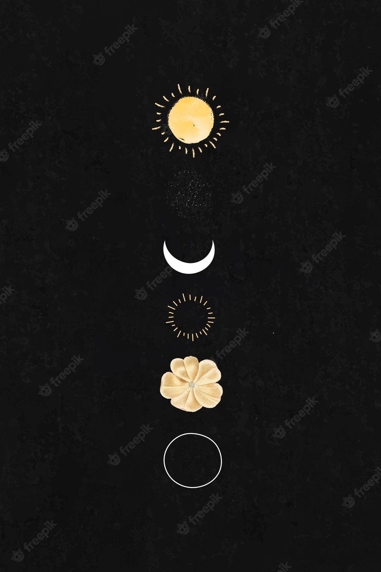 Boho Sun And Moon Wallpapers