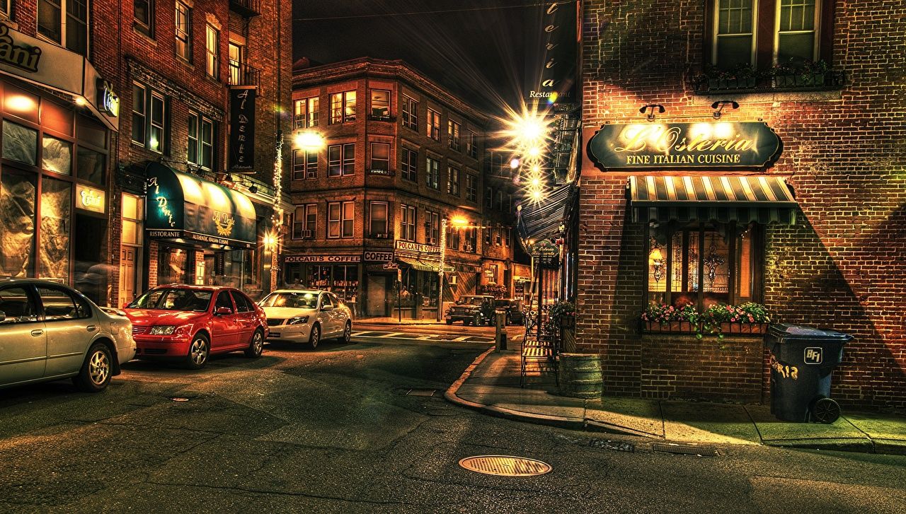 Boston Streets Night Wallpapers