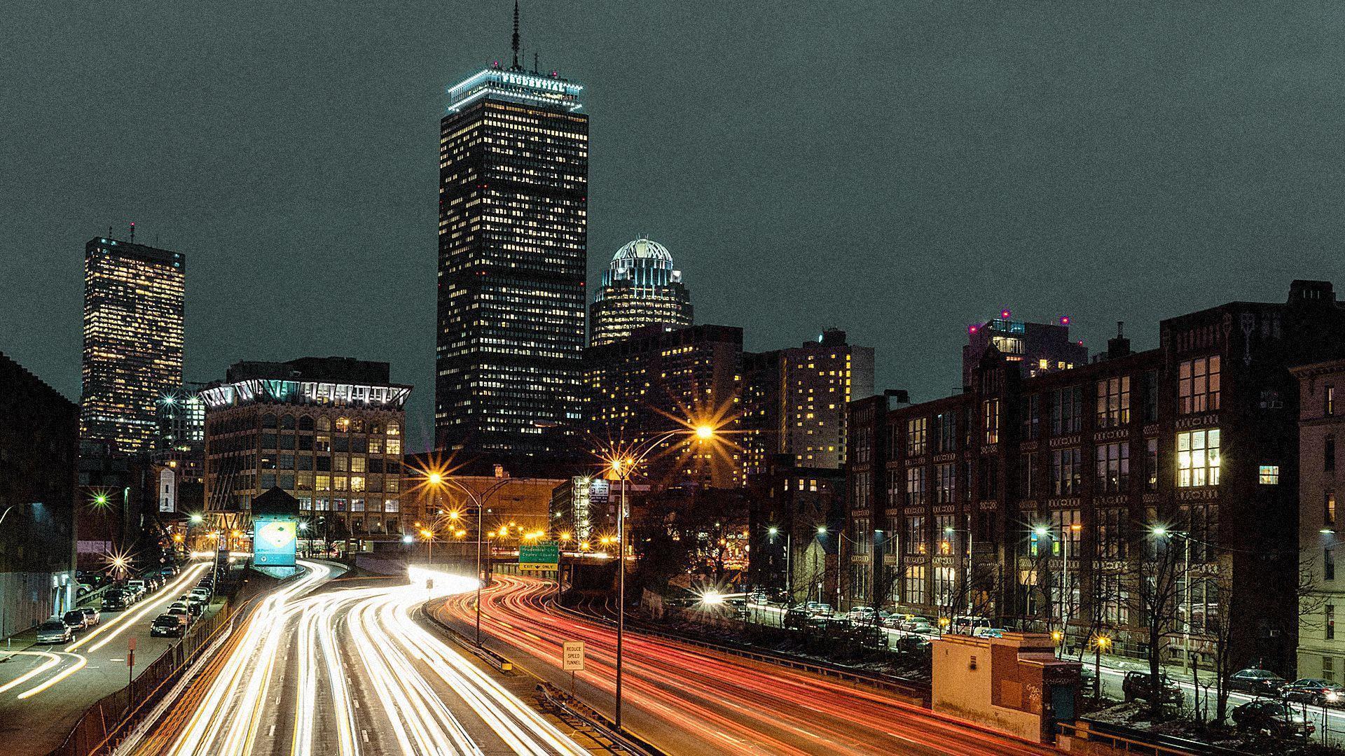 Boston Streets Night Wallpapers