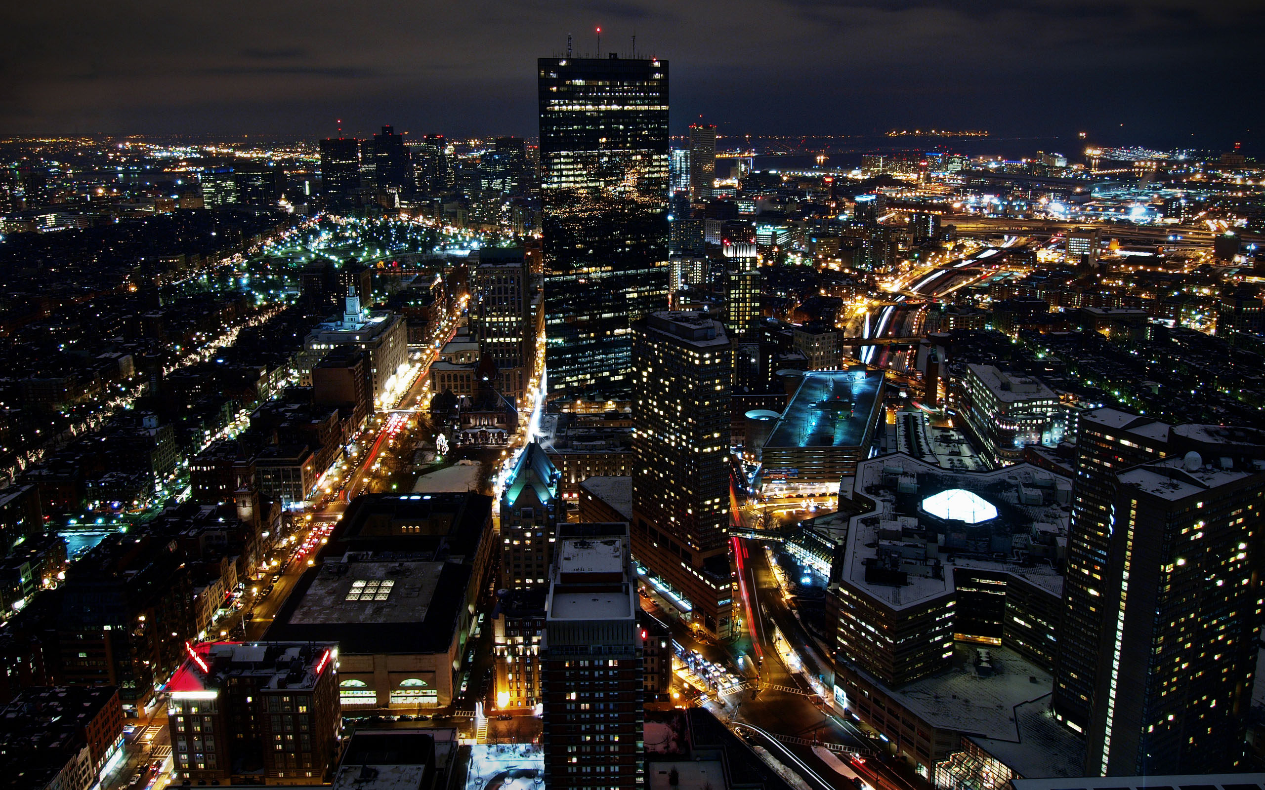 Boston Streets Night Wallpapers