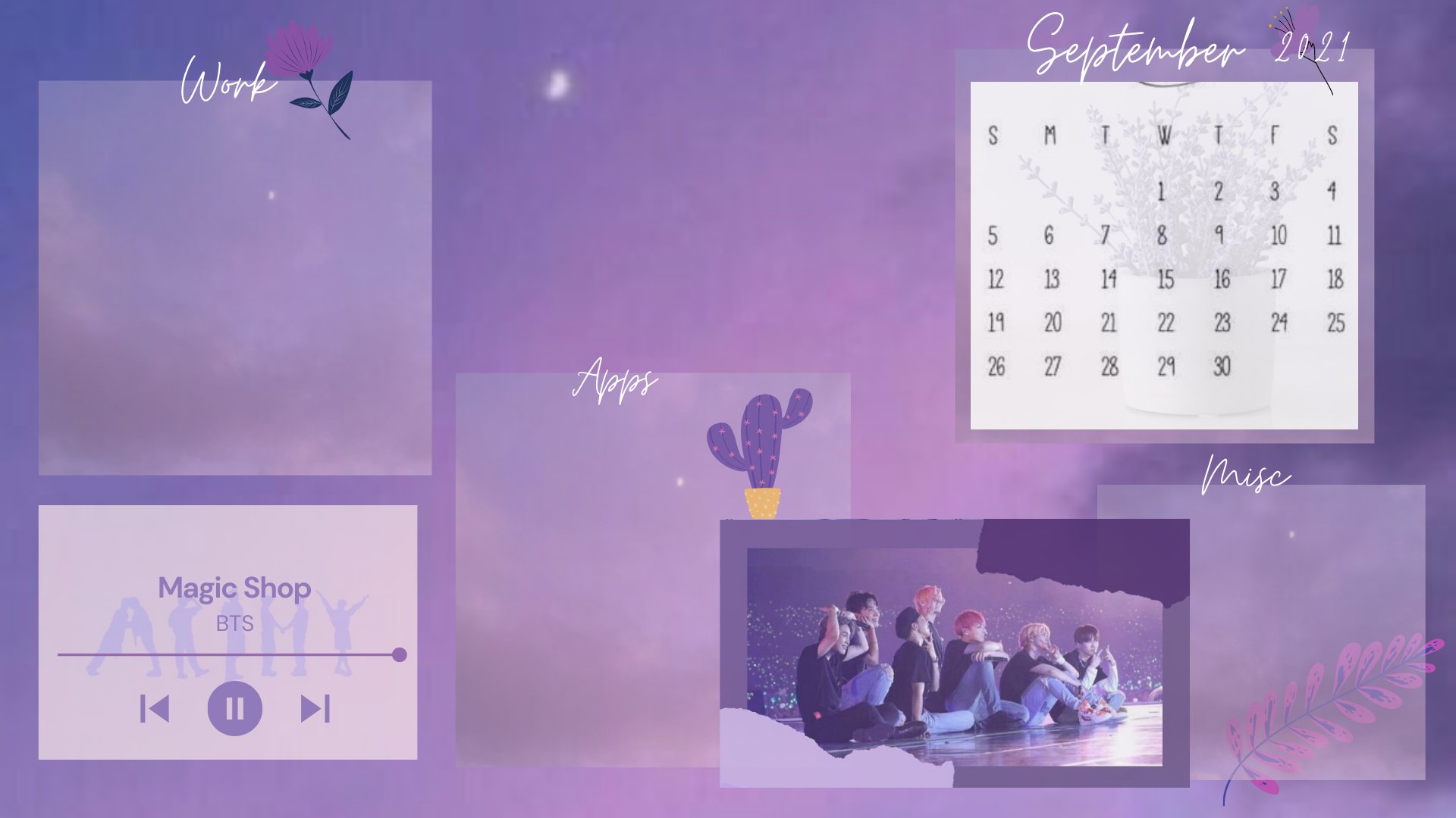 Bts Aesthetic Desktop Wallpapers