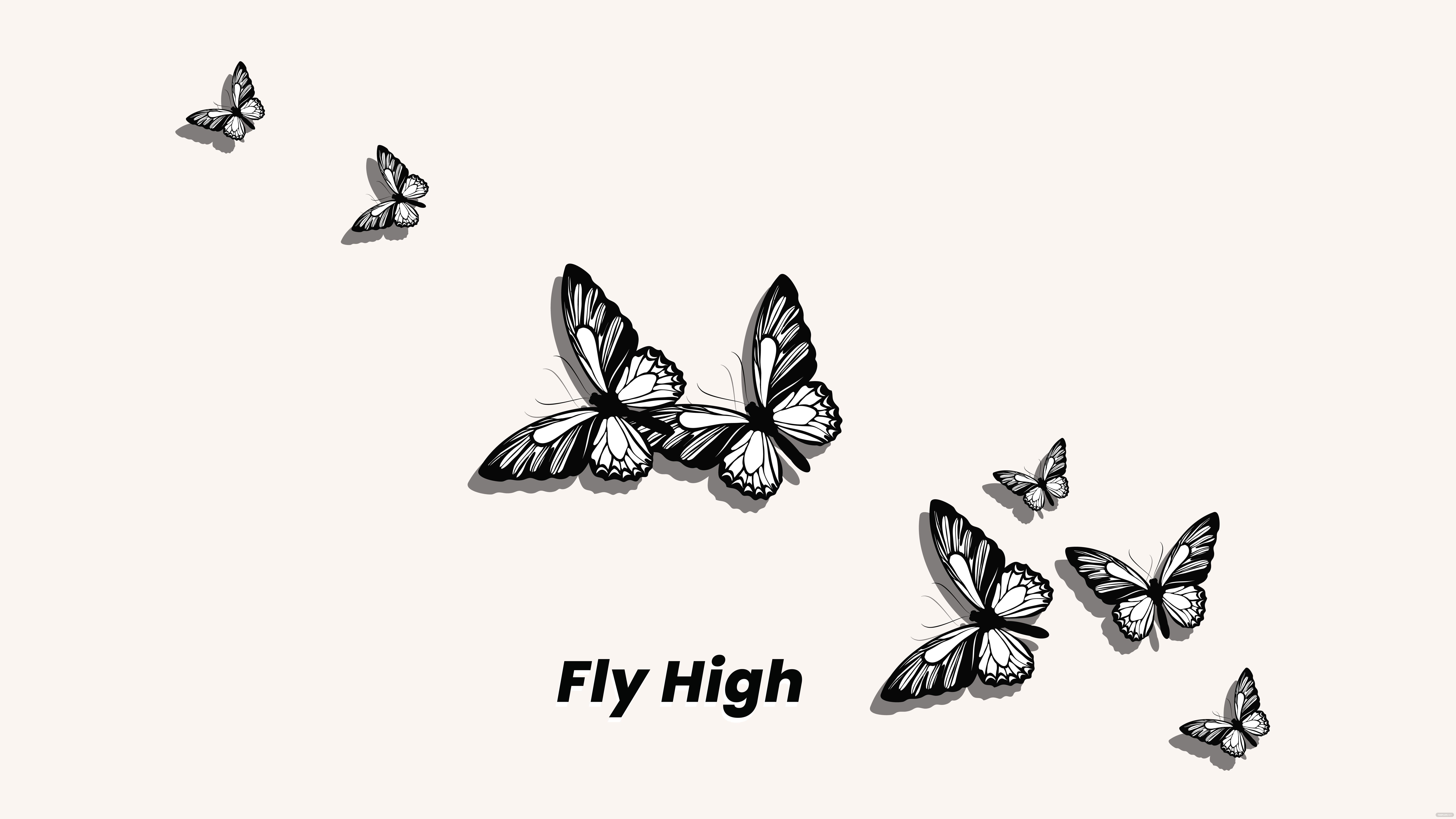 Butterfly Black And White Wallpapers