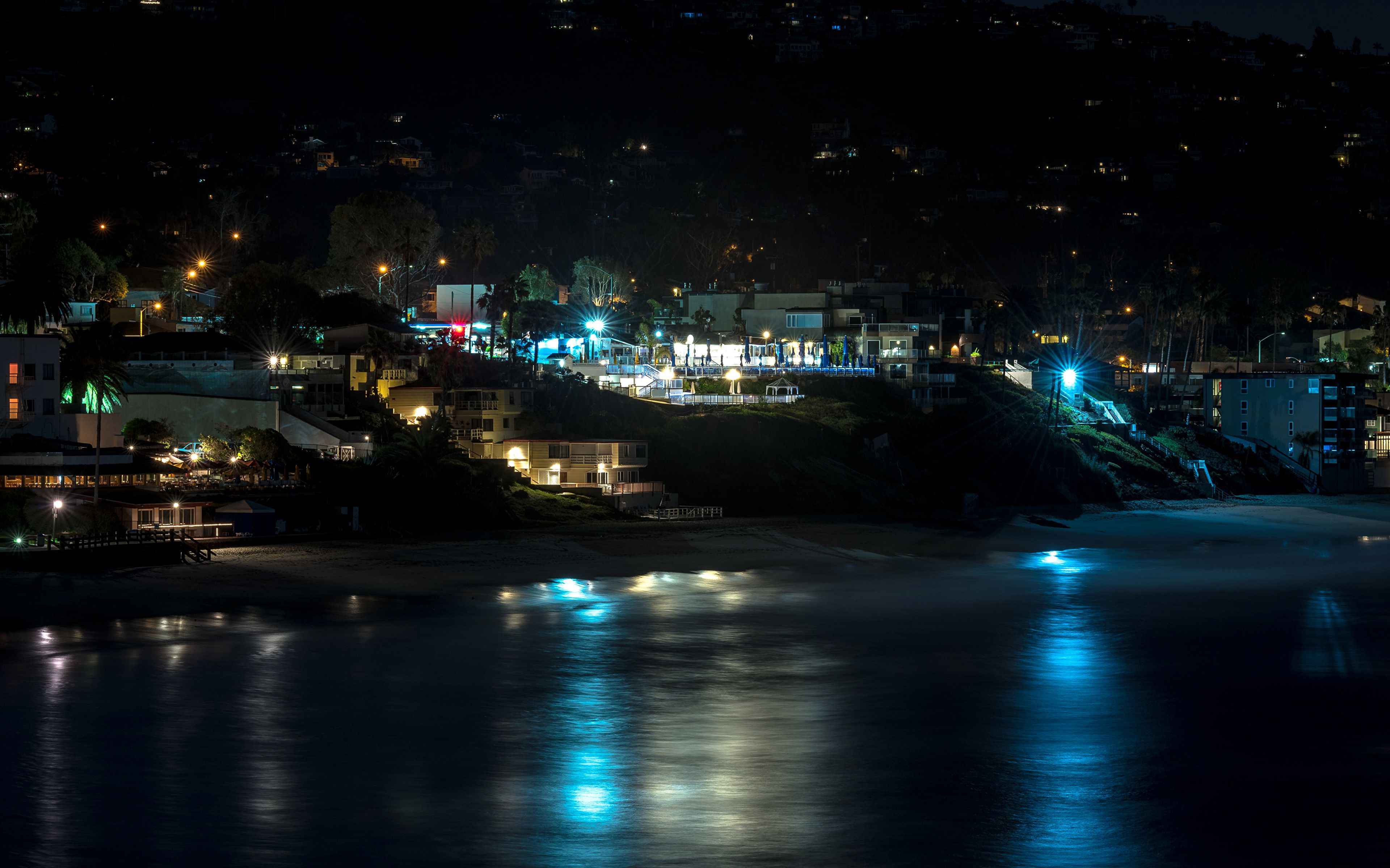 California Beach At Night Wallpapers