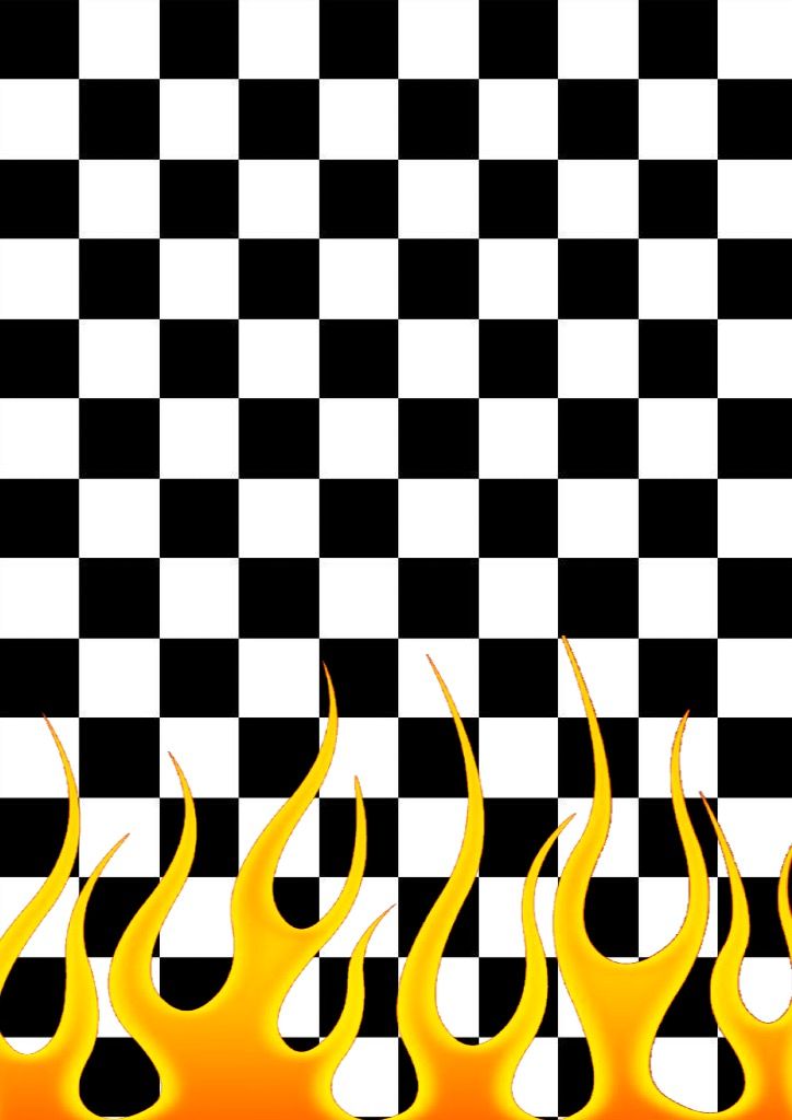 Checkered With Flames Wallpapers