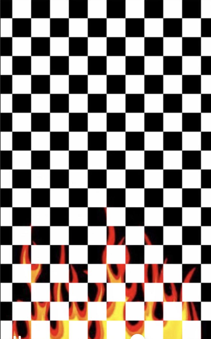 Checkered With Flames Wallpapers