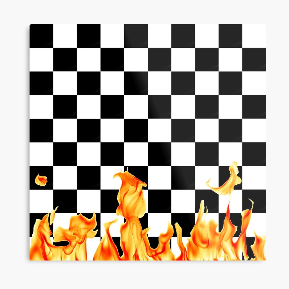 Checkered With Flames Wallpapers