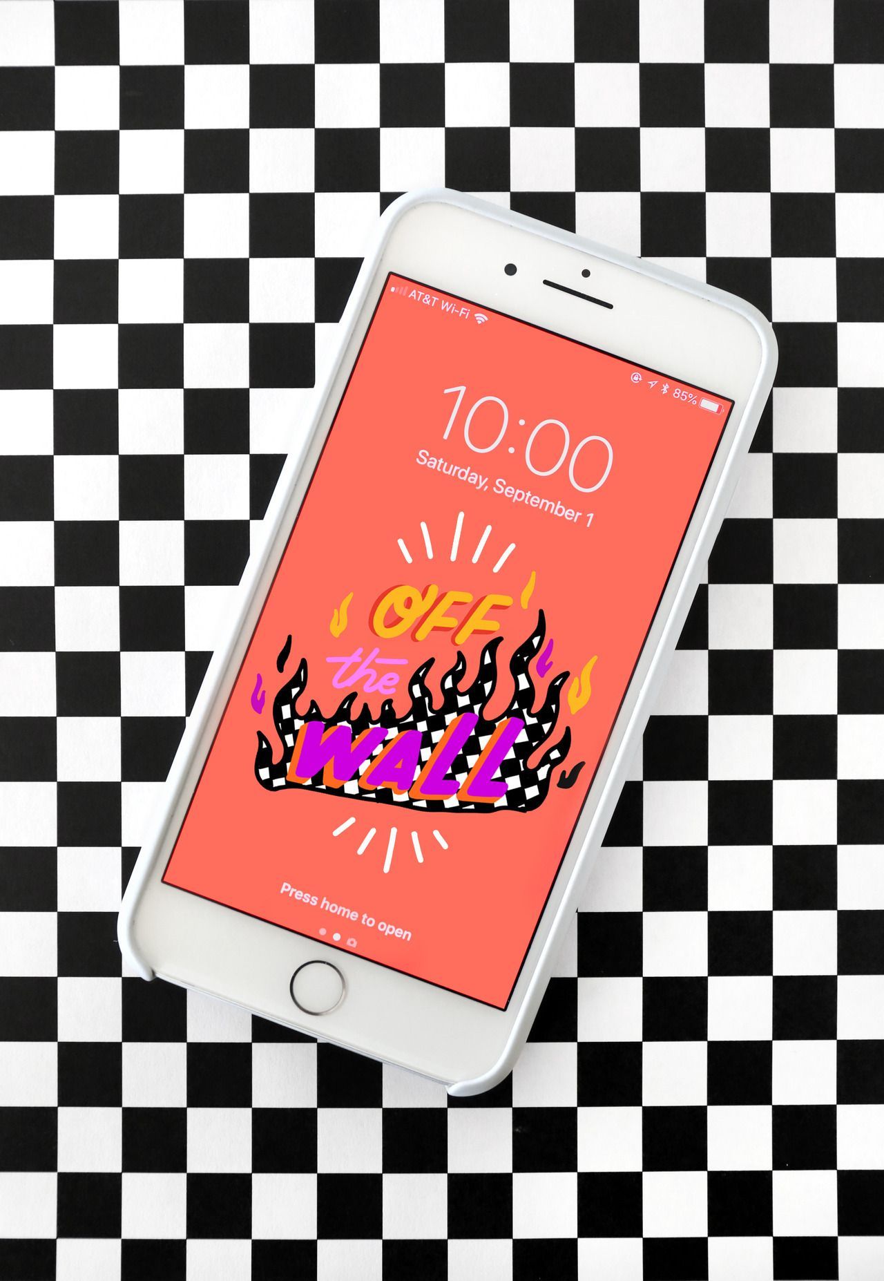 Checkered With Flames Wallpapers