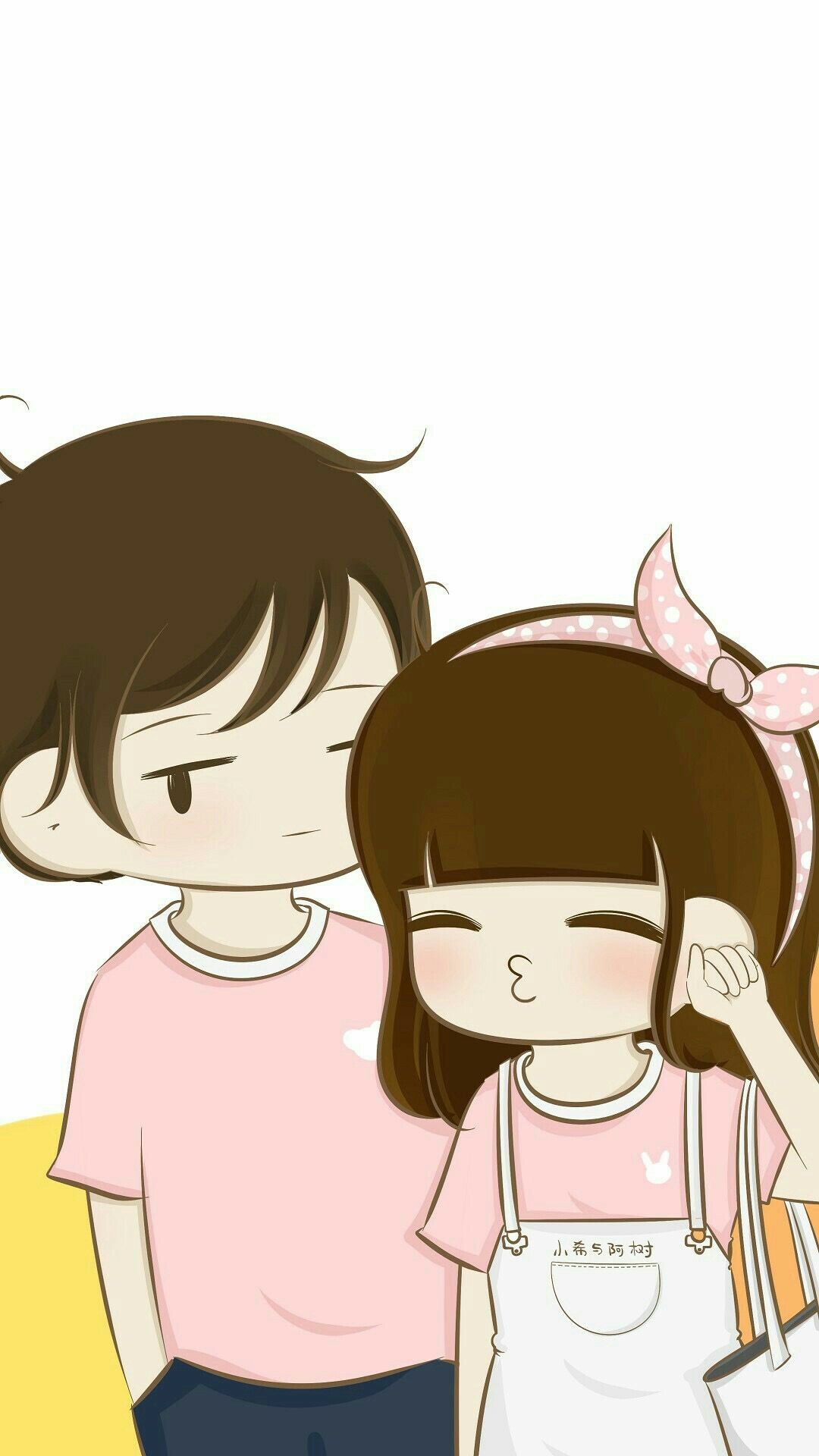 Chibi Cute Couple Cartoon Wallpapers