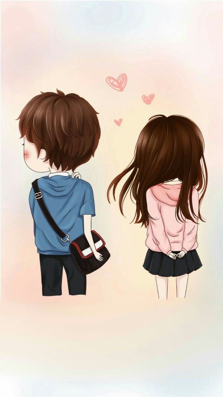 Chibi Cute Couple Cartoon Wallpapers