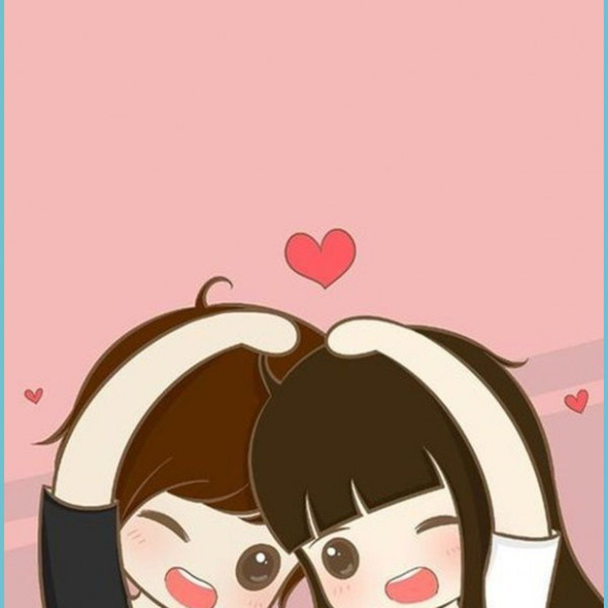 Chibi Cute Couple Cartoon Wallpapers