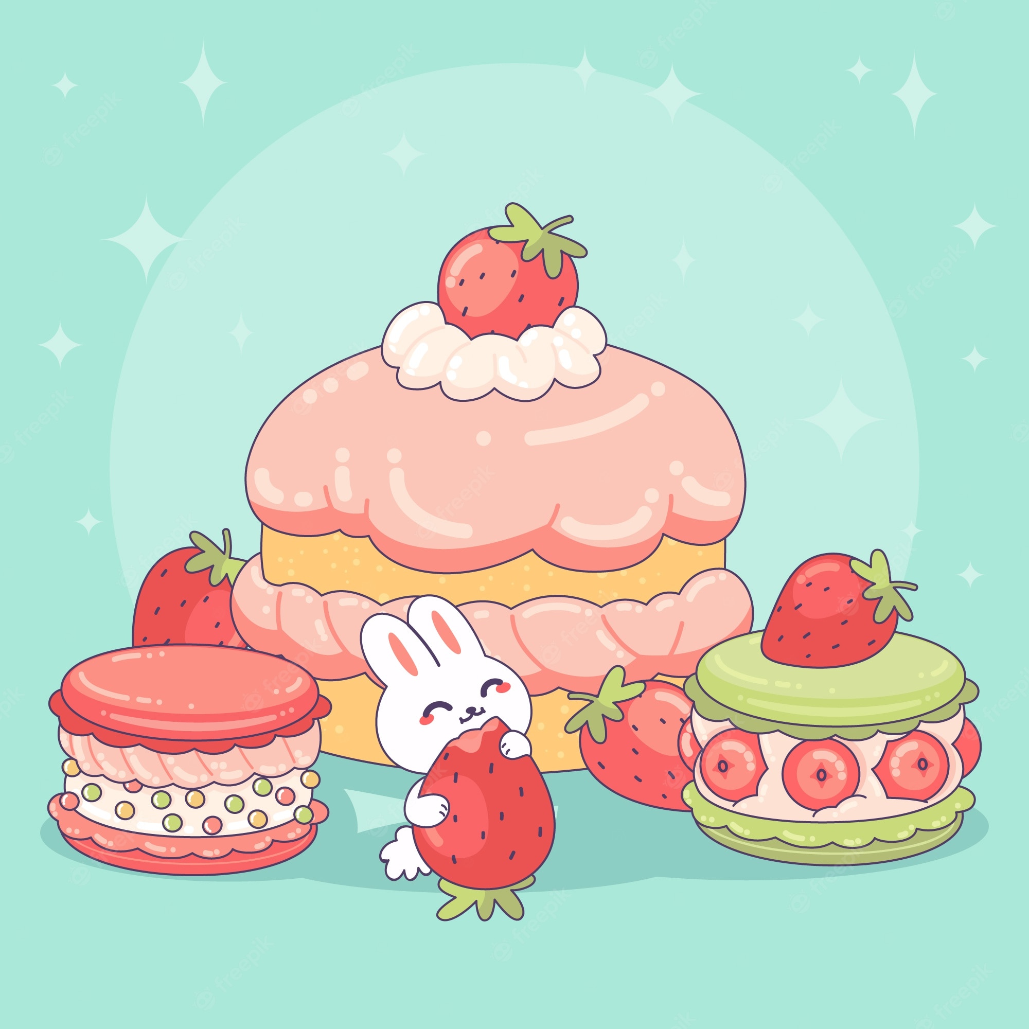 Chibi Kawaii Food Wallpapers