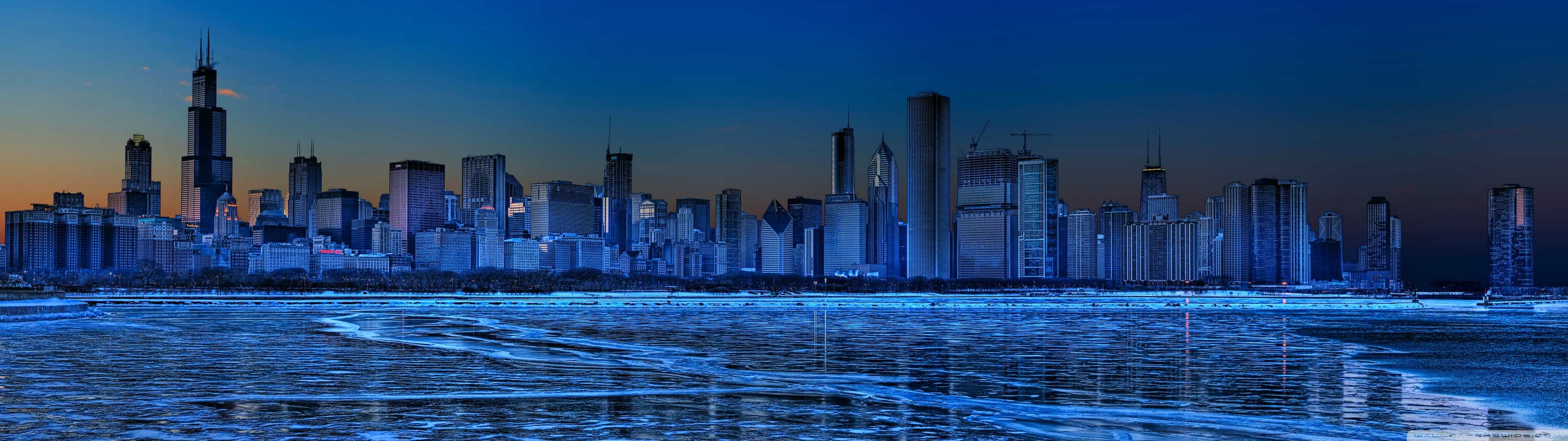 Chicago Skyline Triple Monitor Wallpapers