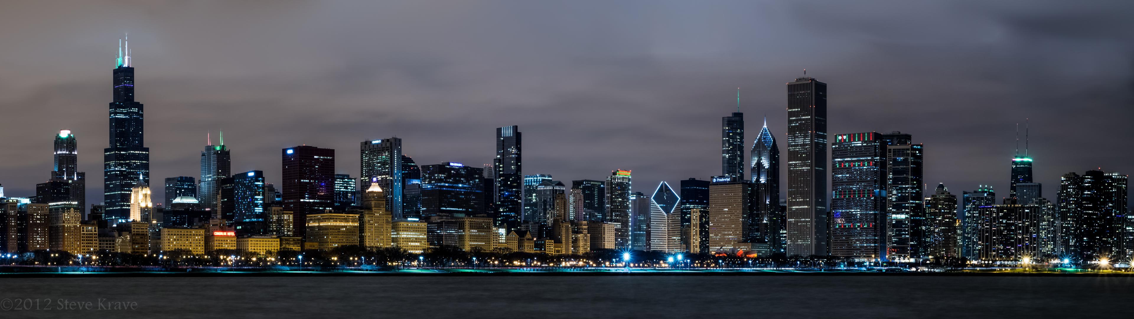 Chicago Skyline Triple Monitor Wallpapers