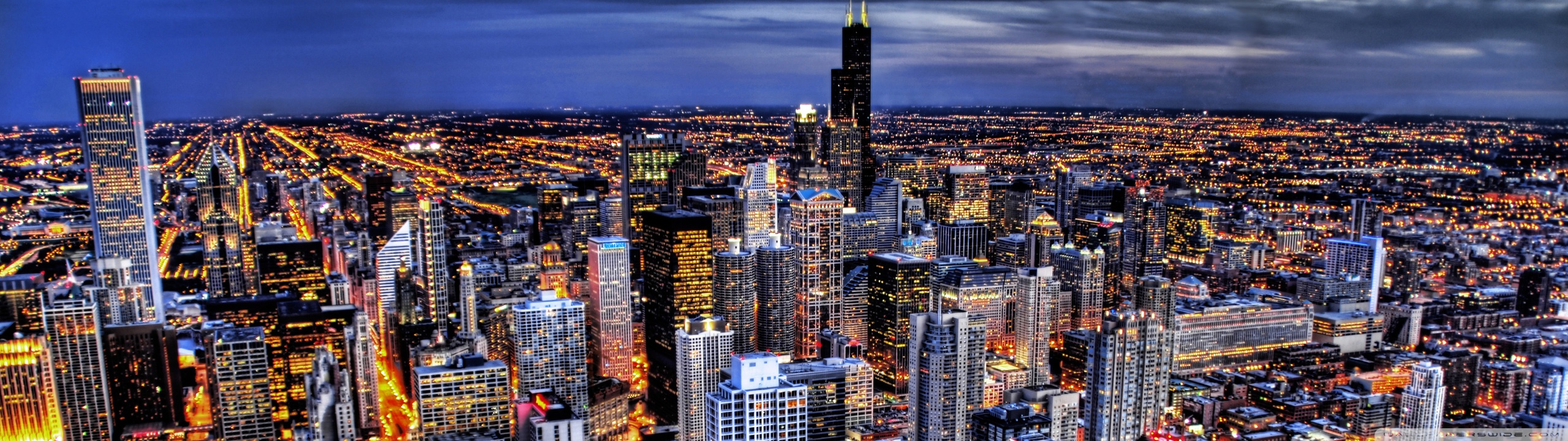 Chicago Skyline Triple Monitor Wallpapers