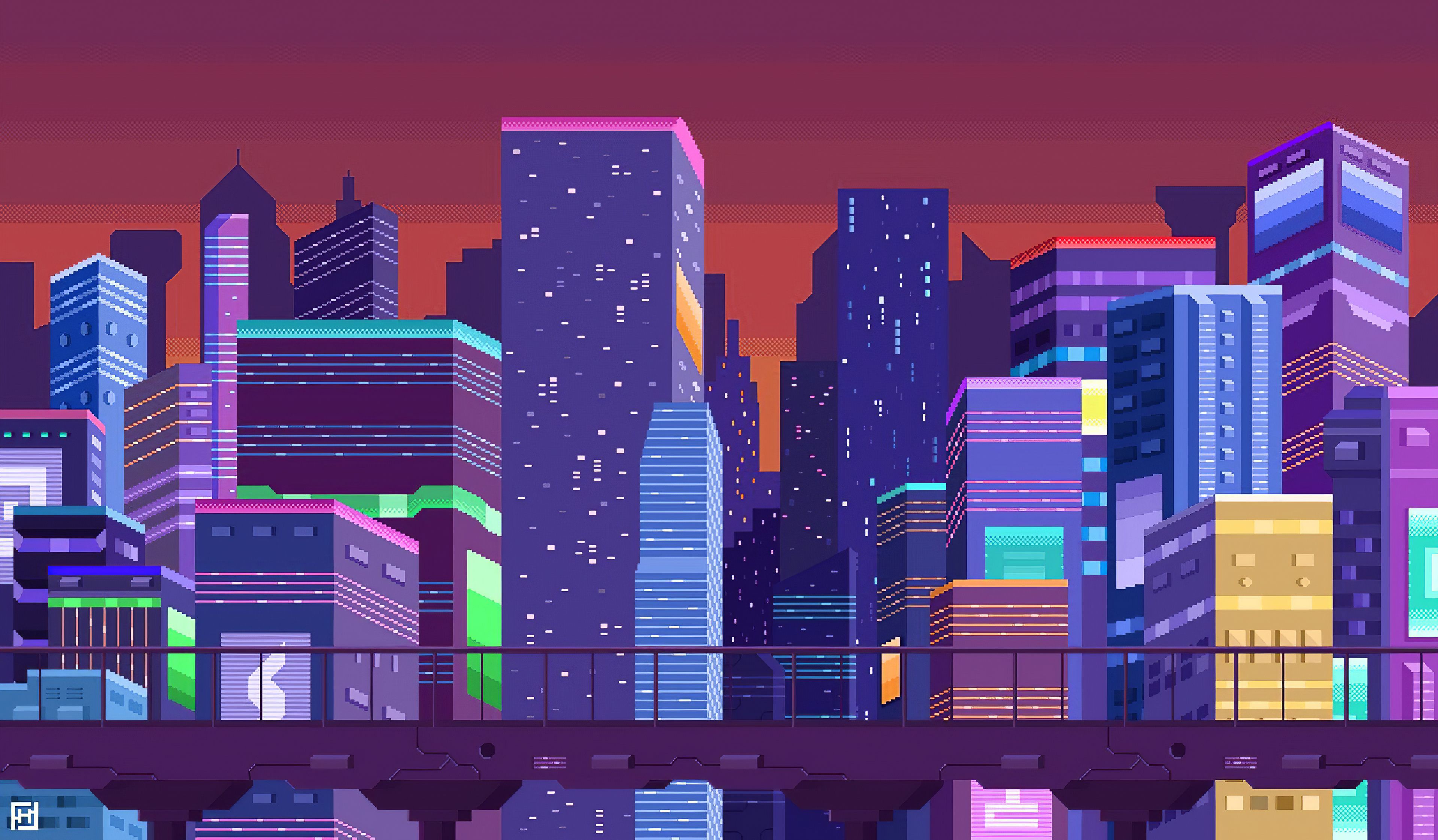 City Pixel Art Wallpapers