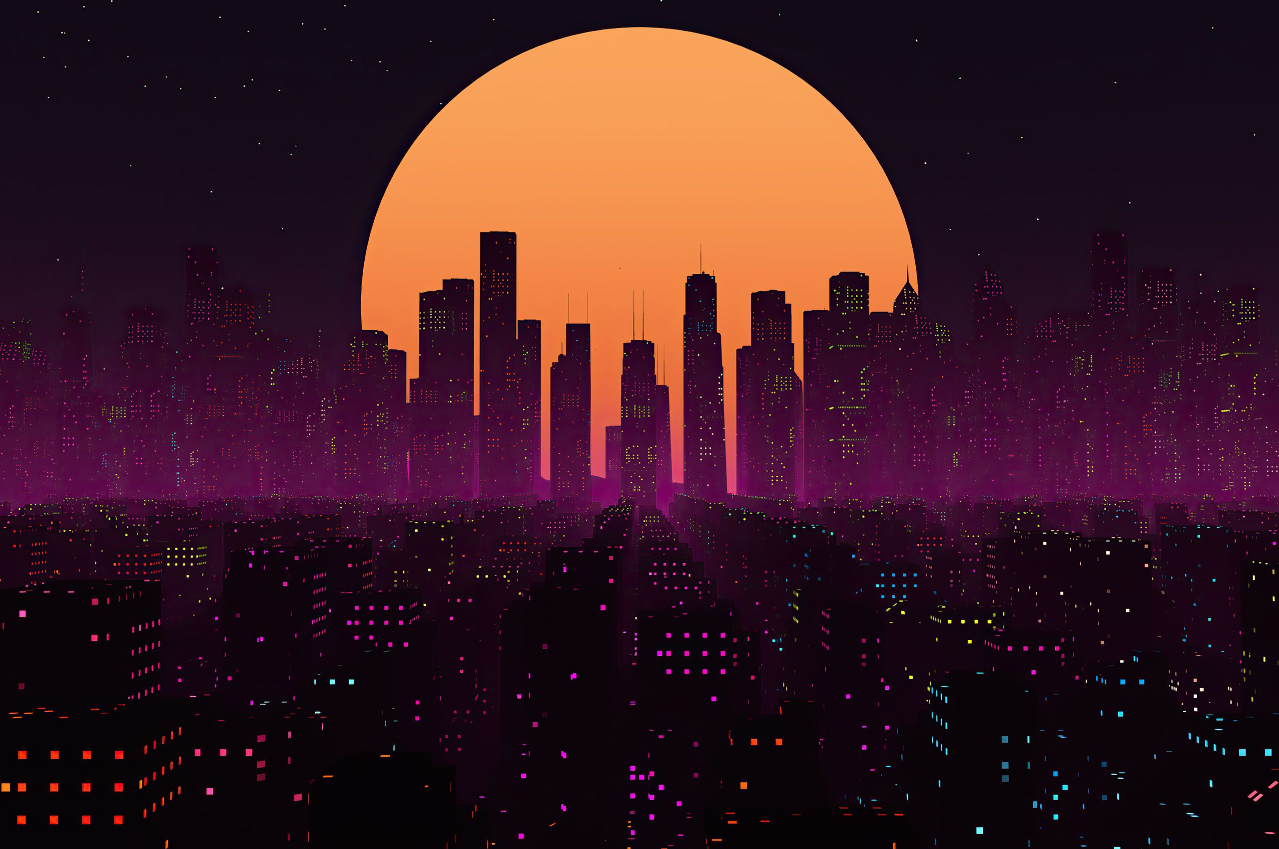 City Pixel Art Wallpapers