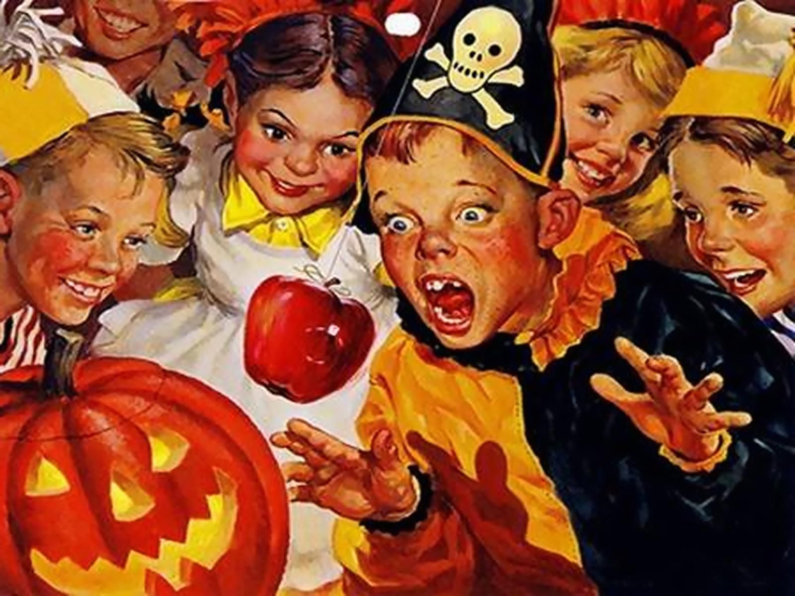 Classic Vintage Halloween Art Wallpapers