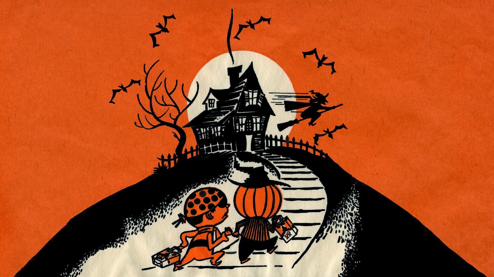 Classic Vintage Halloween Art Wallpapers