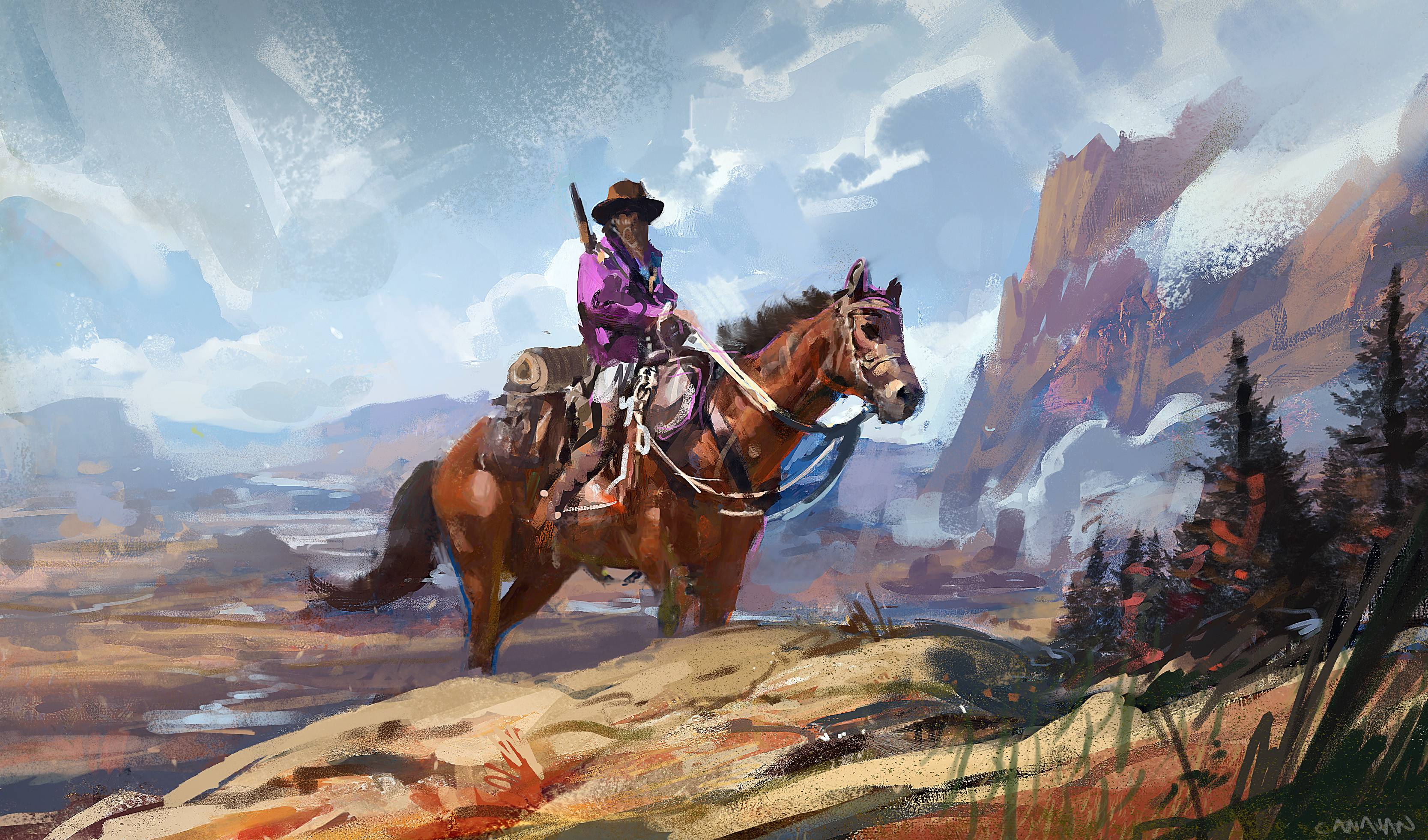 Cowboy Artwork Wallpapers