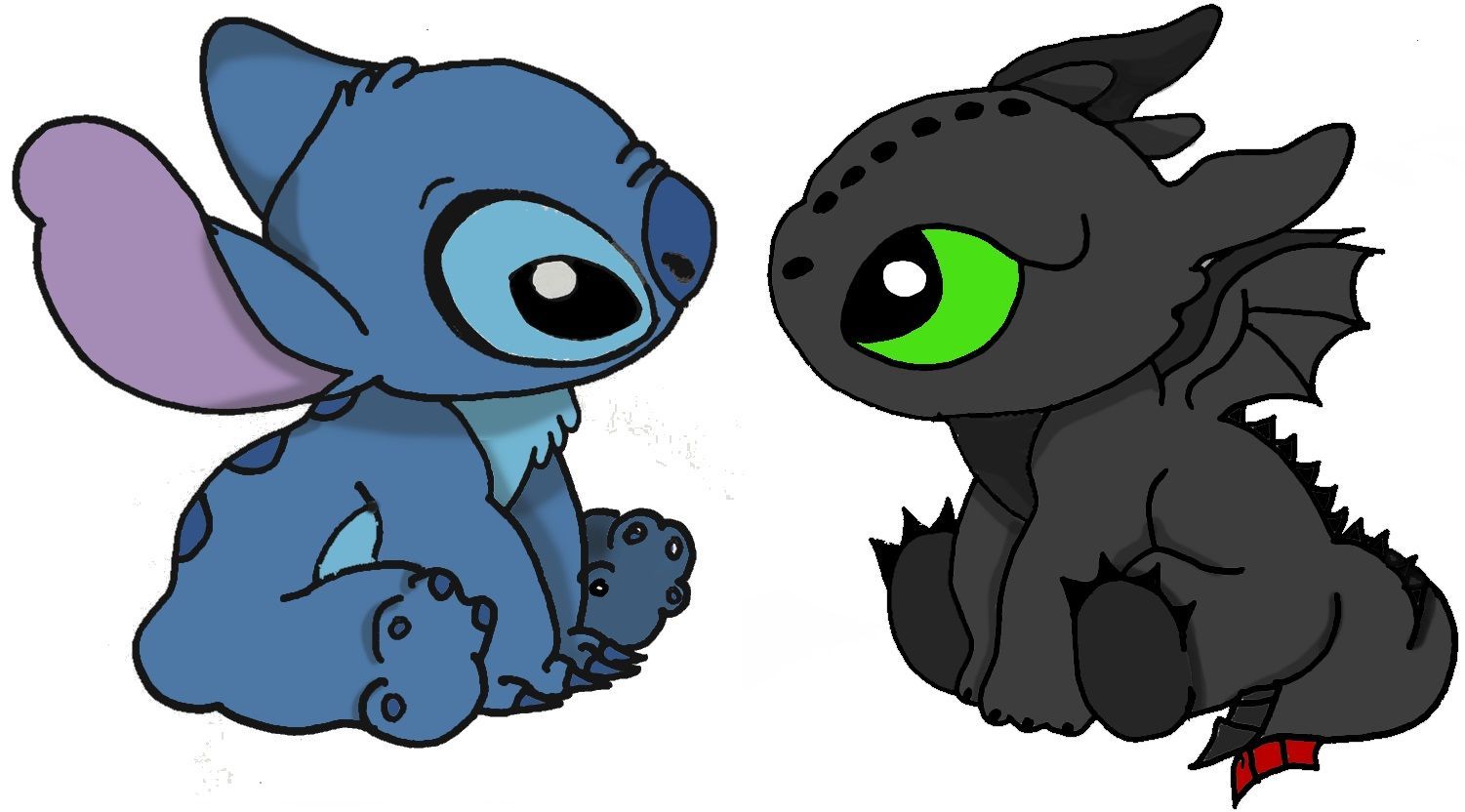 Cute Stitch And Toothless Wallpapers