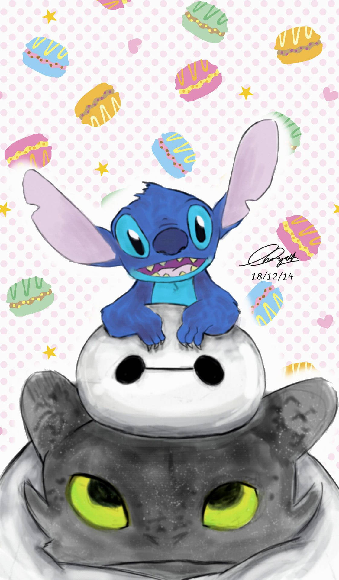 Cute Stitch And Toothless Wallpapers