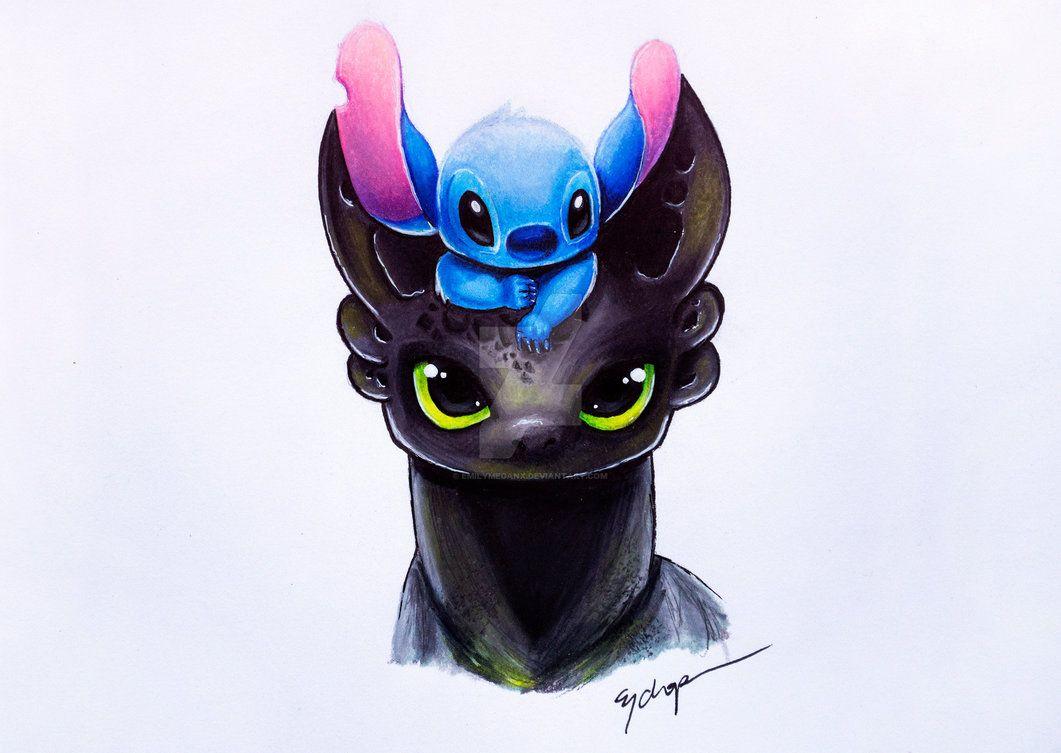 Cute Stitch And Toothless Wallpapers