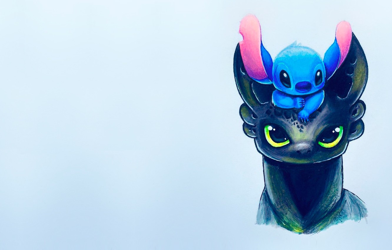 Cute Stitch And Toothless Wallpapers