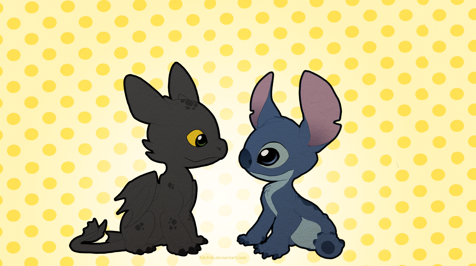 Cute Stitch And Toothless Wallpapers