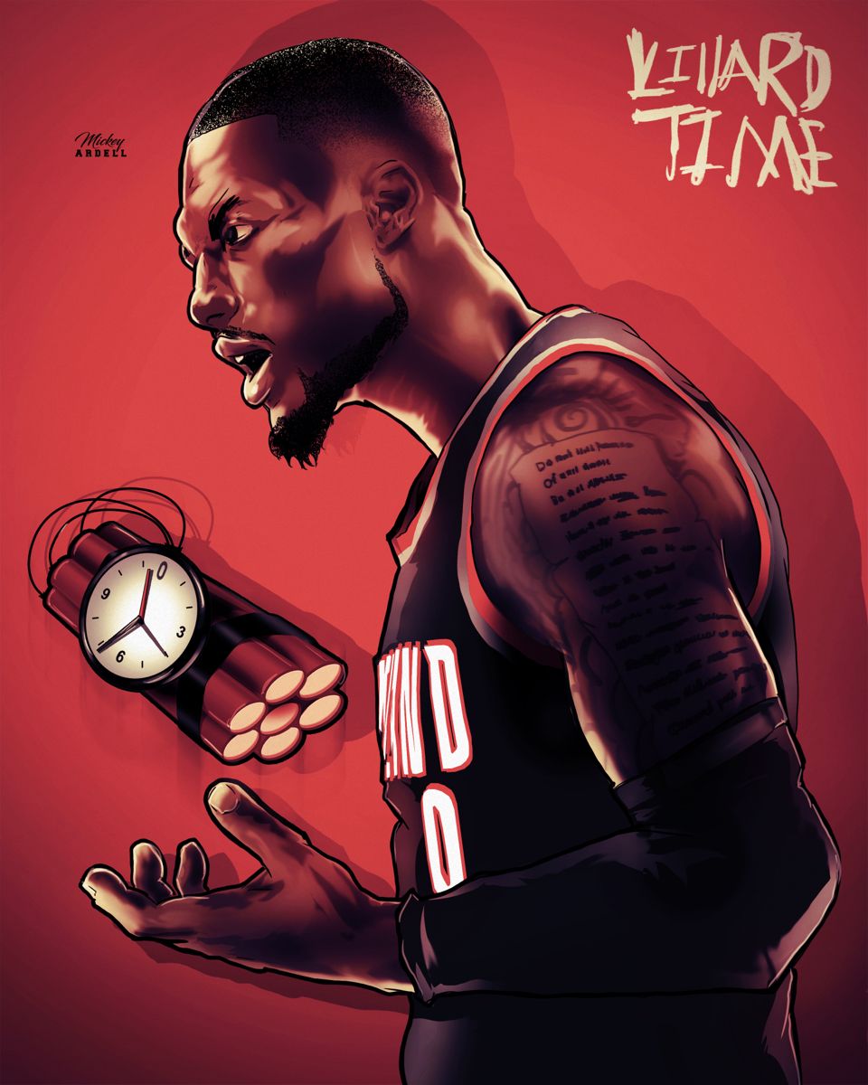 Damian Lillard Cartoon Wallpapers