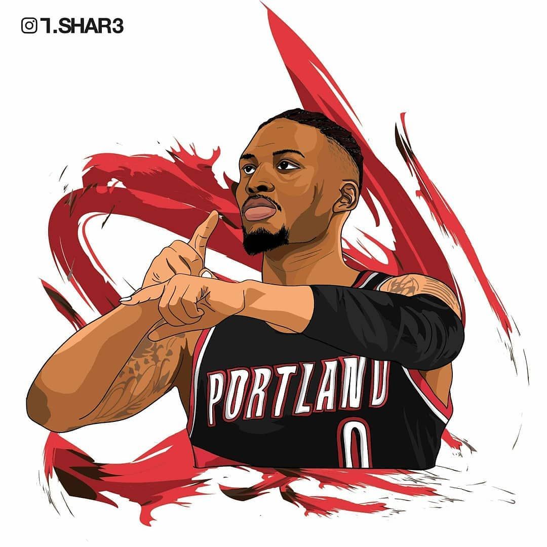 Damian Lillard Cartoon Wallpapers