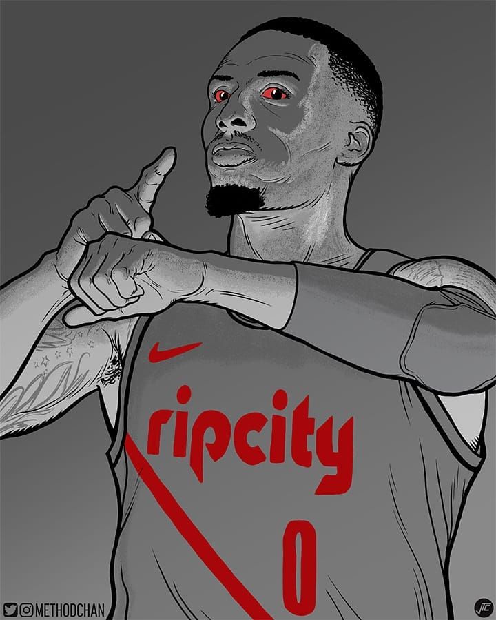 Damian Lillard Cartoon Wallpapers