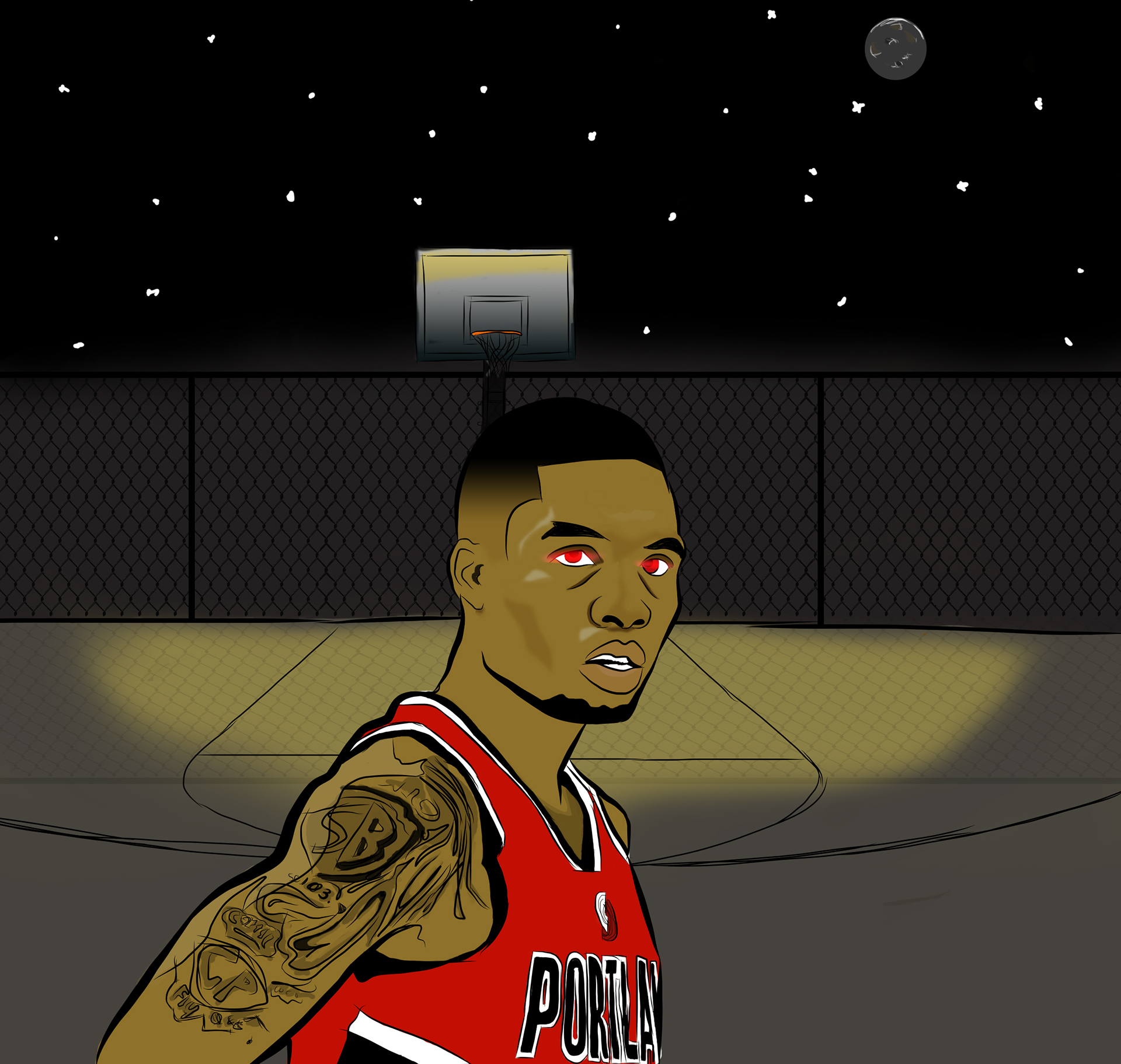 Damian Lillard Cartoon Wallpapers