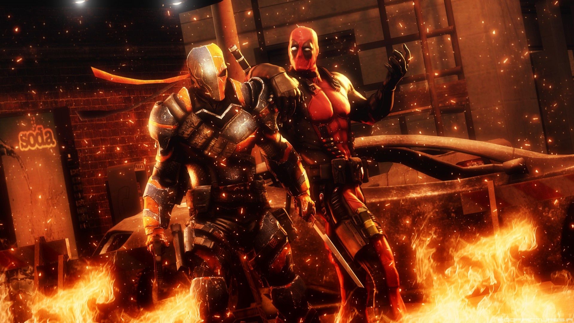 Deadpool Vs Deathstroke Stop Motion Wallpapers