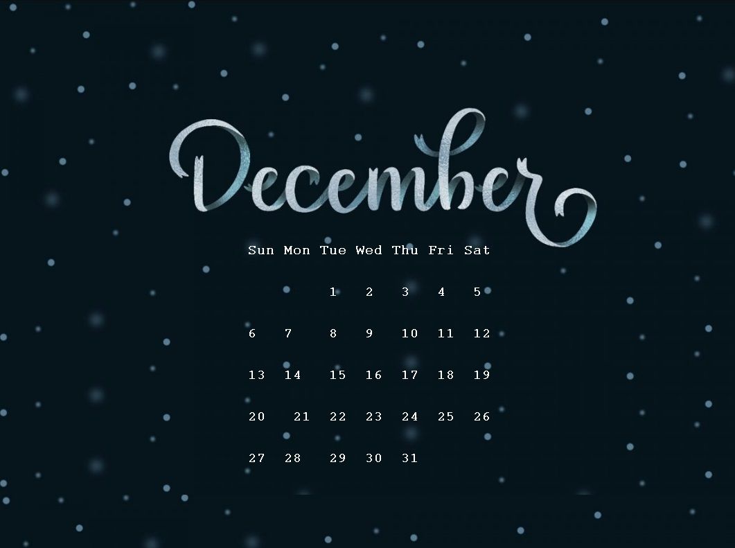 December 2020 Calendar Wallpapers