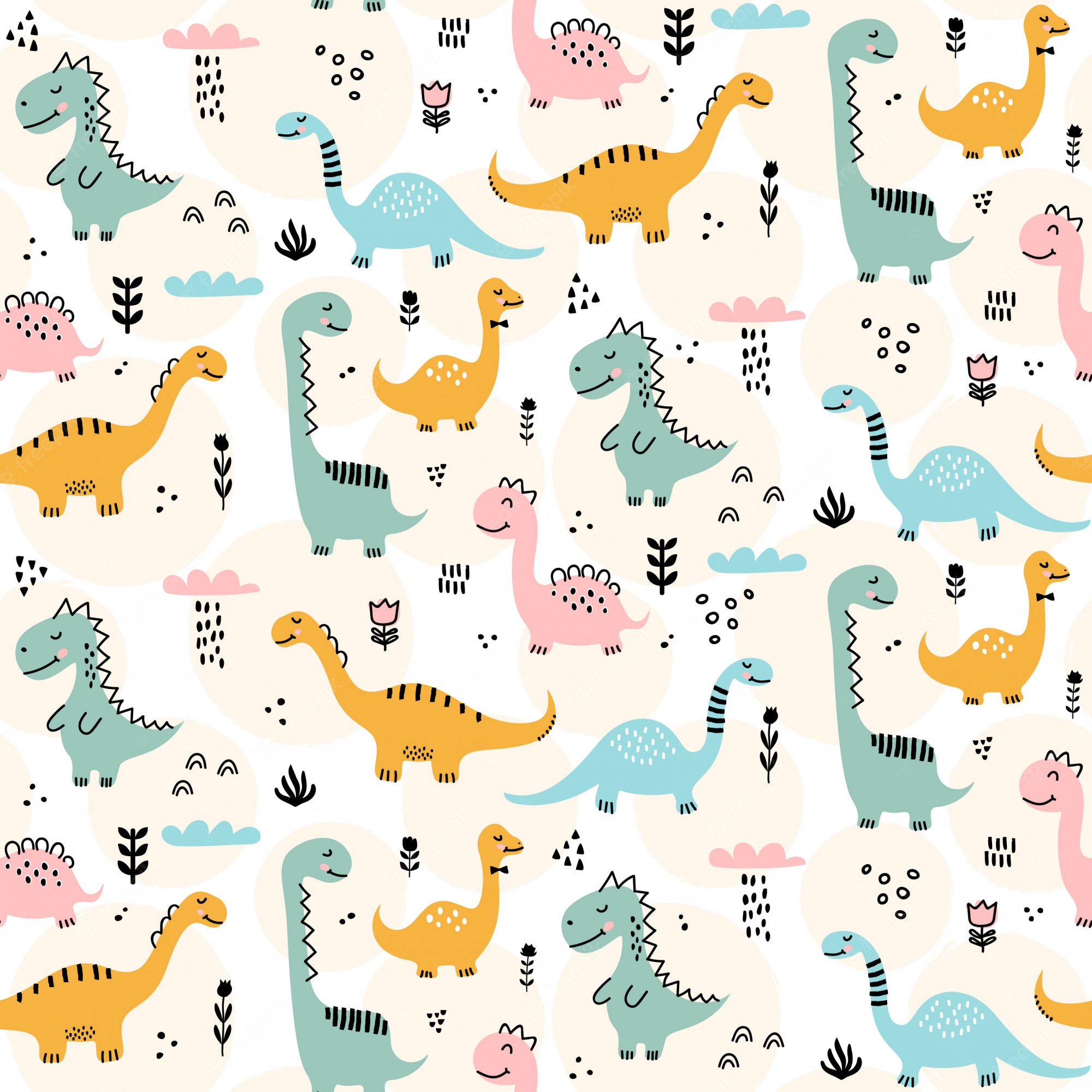 Dinosaur Pattern Wallpapers