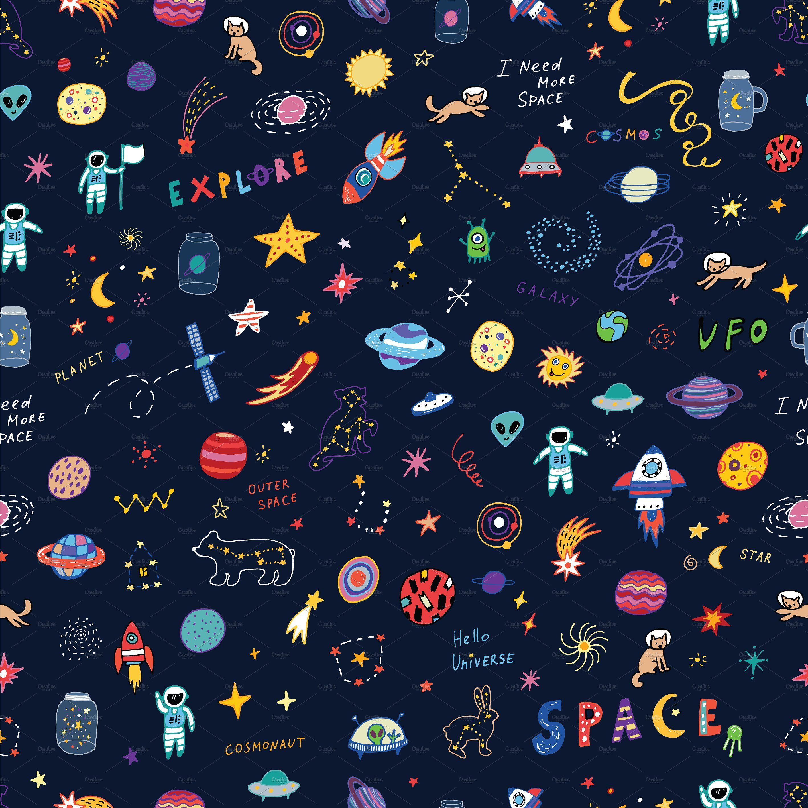 Doodle Space Wallpapers