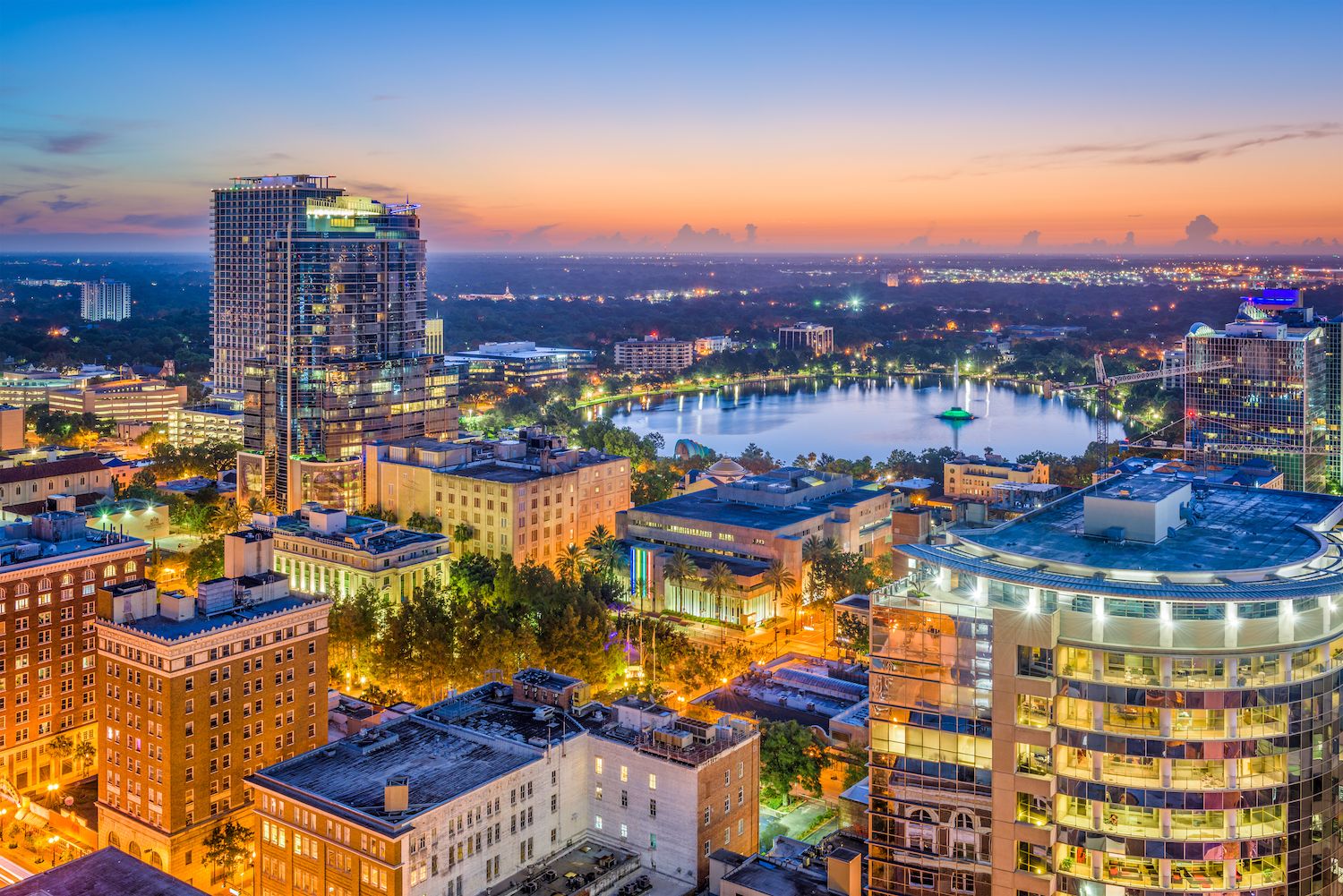 Downtown Orlando At Night Wallpapers