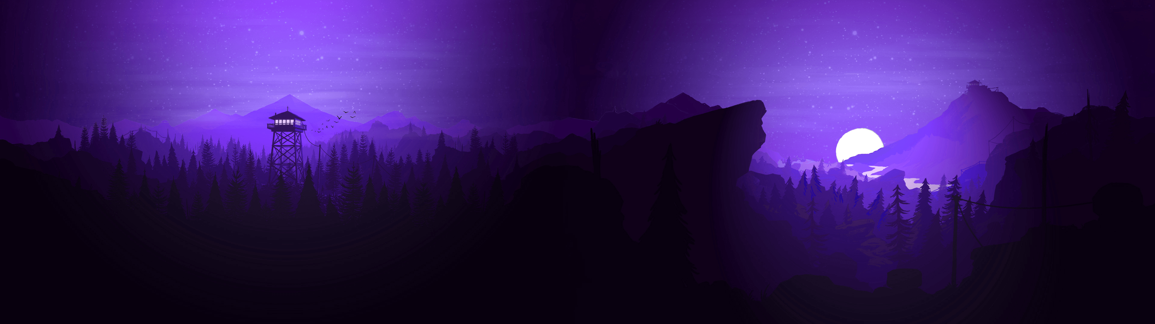 Dual Monitor Purple Wallpapers